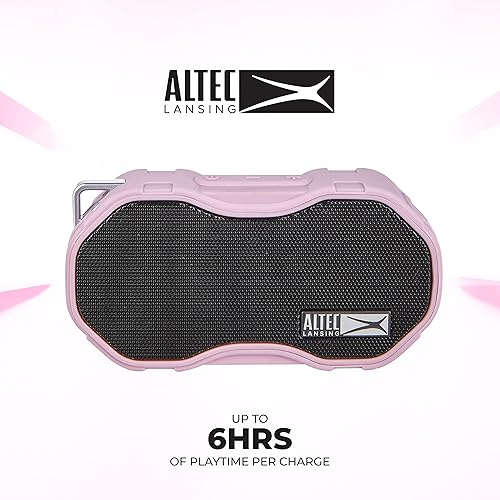Vista 17 de Altec Lansing Baby Boom XL - Altavoz Bluetooth impermeable, altavoz inalámbrico y portátil para viajes y uso al aire libre, graves profundos y Azul