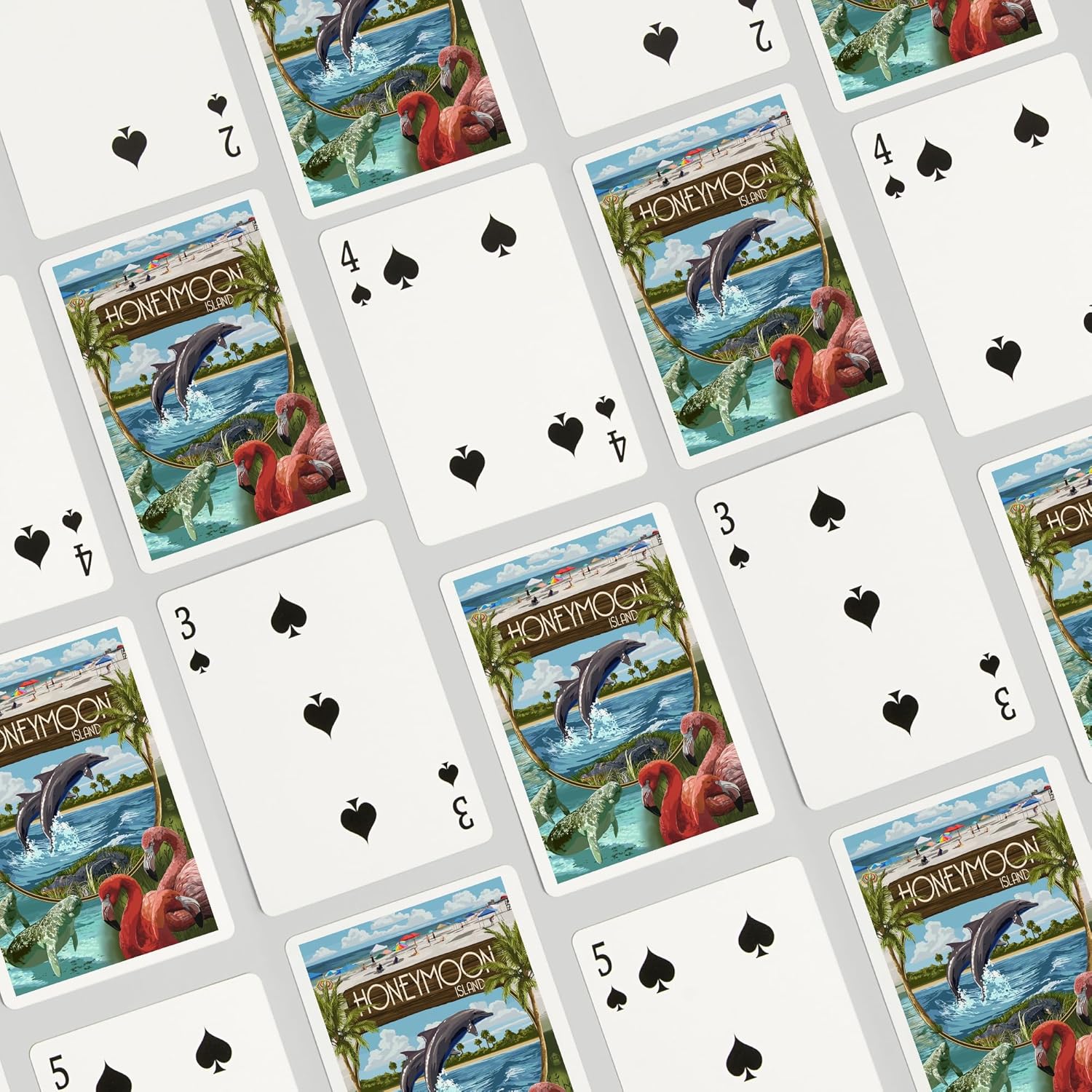 Lantern Press Honeymoon Island, Florida, Montage, 52 Playing Cards for Adults, Poker Size Card Deck