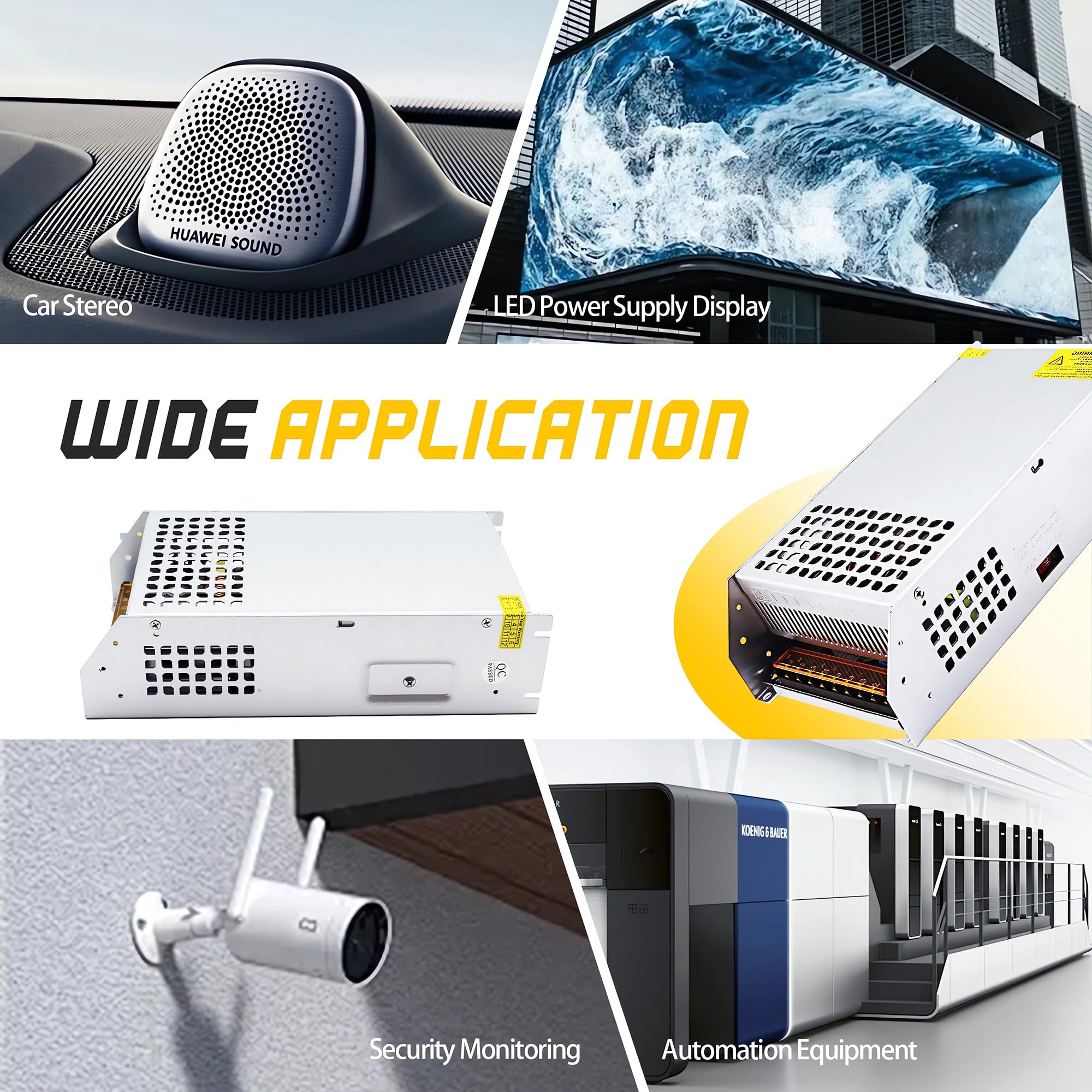 Zasilacz 24 V, 24 V, 41 A, 1000 W, konwerter AC na DC, 110 V/120 V do 24 V, transformator LED, inteligentny wentylator chłodzący, przeznaczony do taśm LED, CCTV i