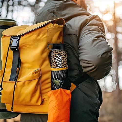 Miniatura 4 de Hyturtle Regalo personalizado para los amantes de los leopardos, cumpleaños, Navidad, botella de agua de acero inoxidable con nombre personalizado,