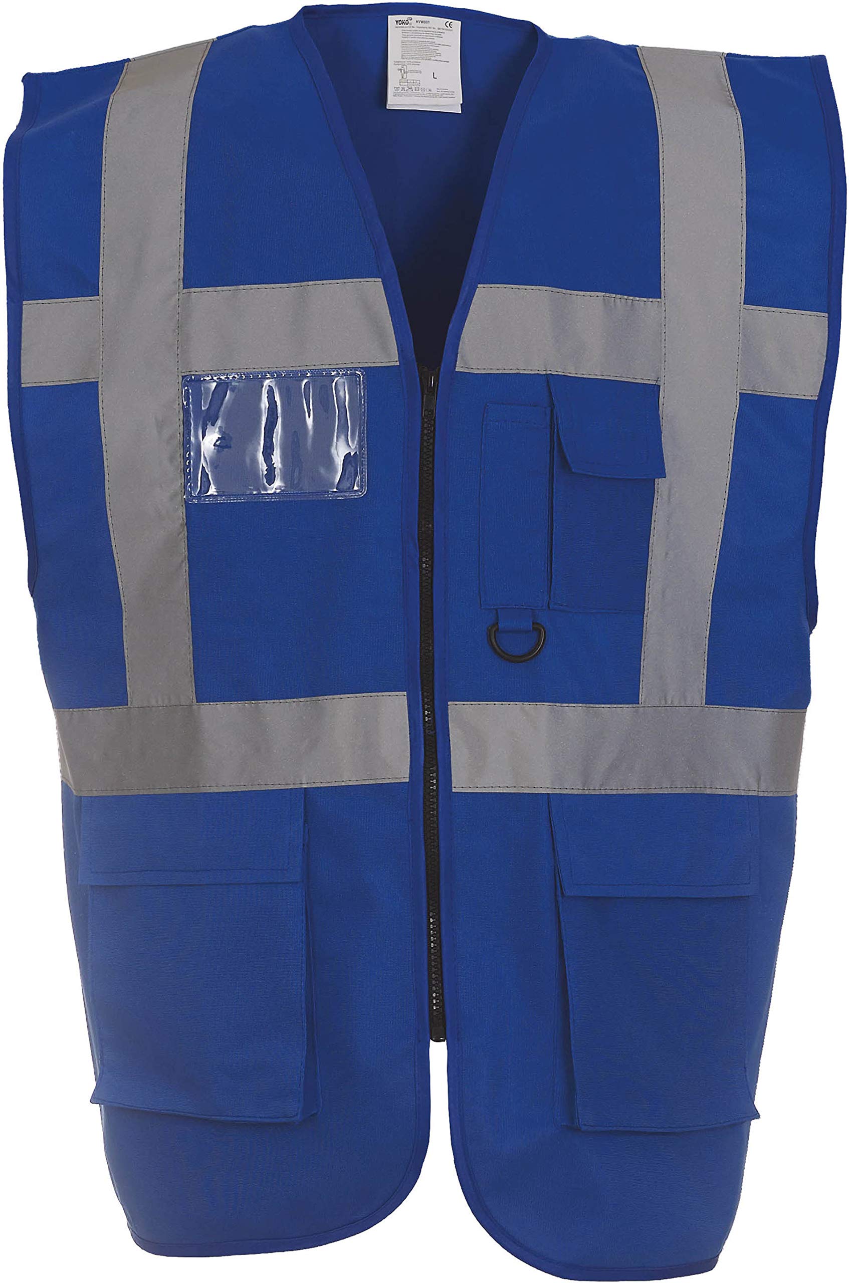 Yoko Unisex Hi Vis Safety Vest - Blue - Medium