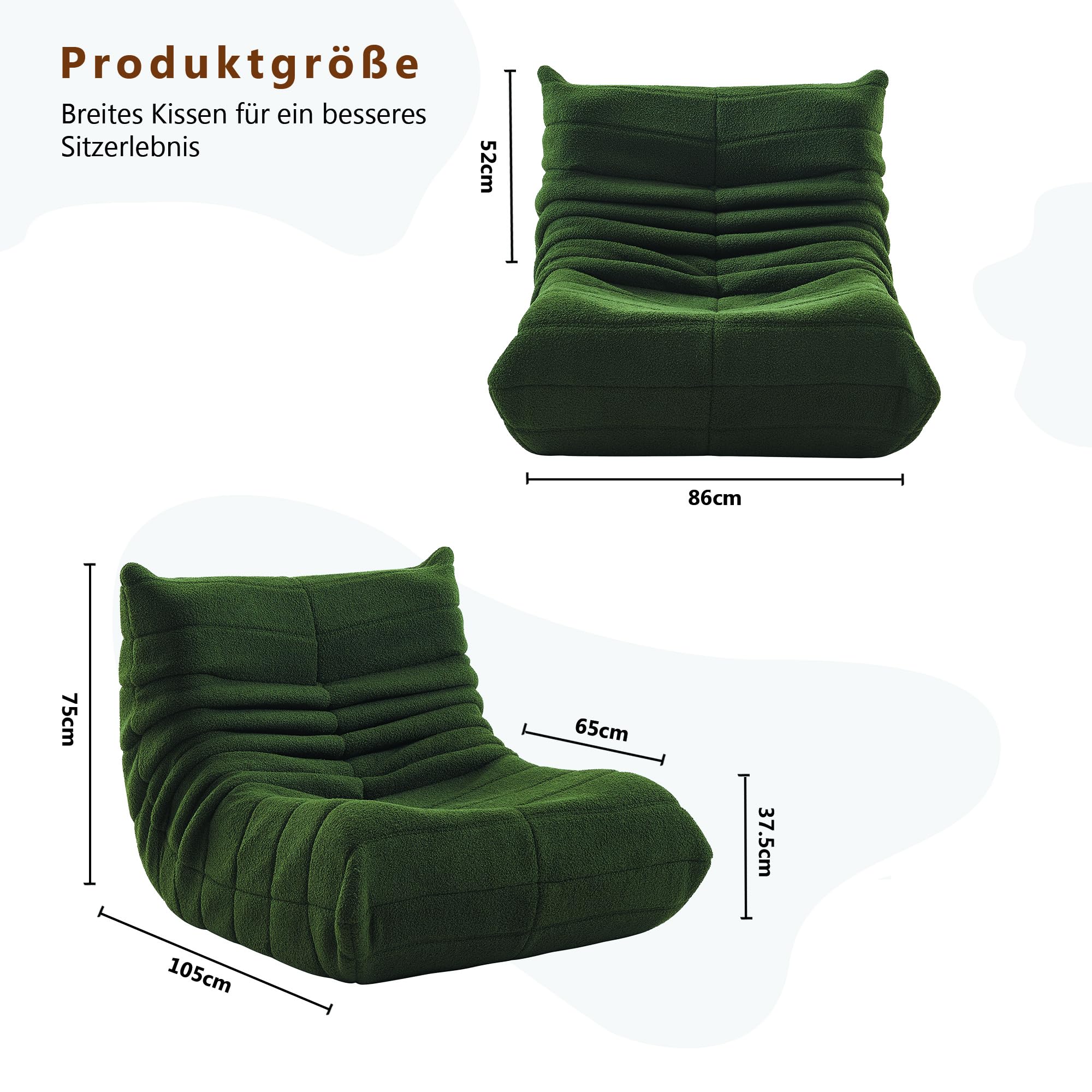 Bodensofa Boneless Couch - Mega Bequeme Liegefläche Für Wohnzimmer & Balkon