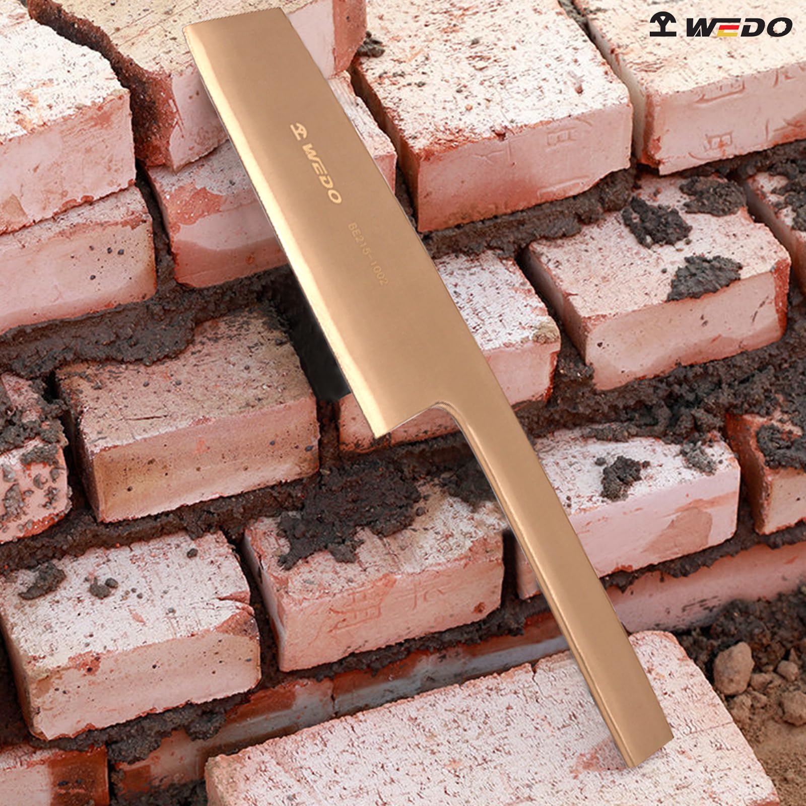 WEDO Raspador de suelo sin chispas, herramienta de escalado de azulejos, hoja 55 x 180 mm, longitud 350 mm, cobre berilio, no magnético, raspador de pintura sin chispas, certificado BAM/FM, uso para
