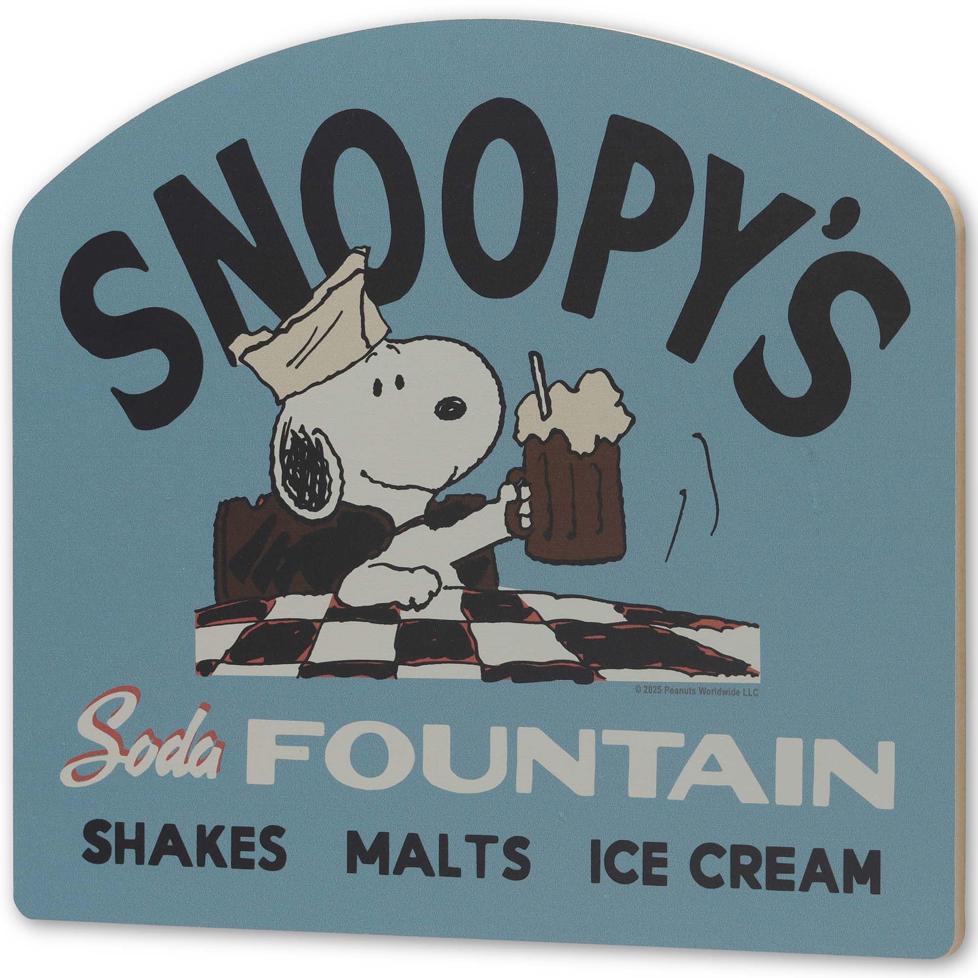 Amazon.com: Open Road Brands Peanuts Snoopy's Soda Fountain Wood