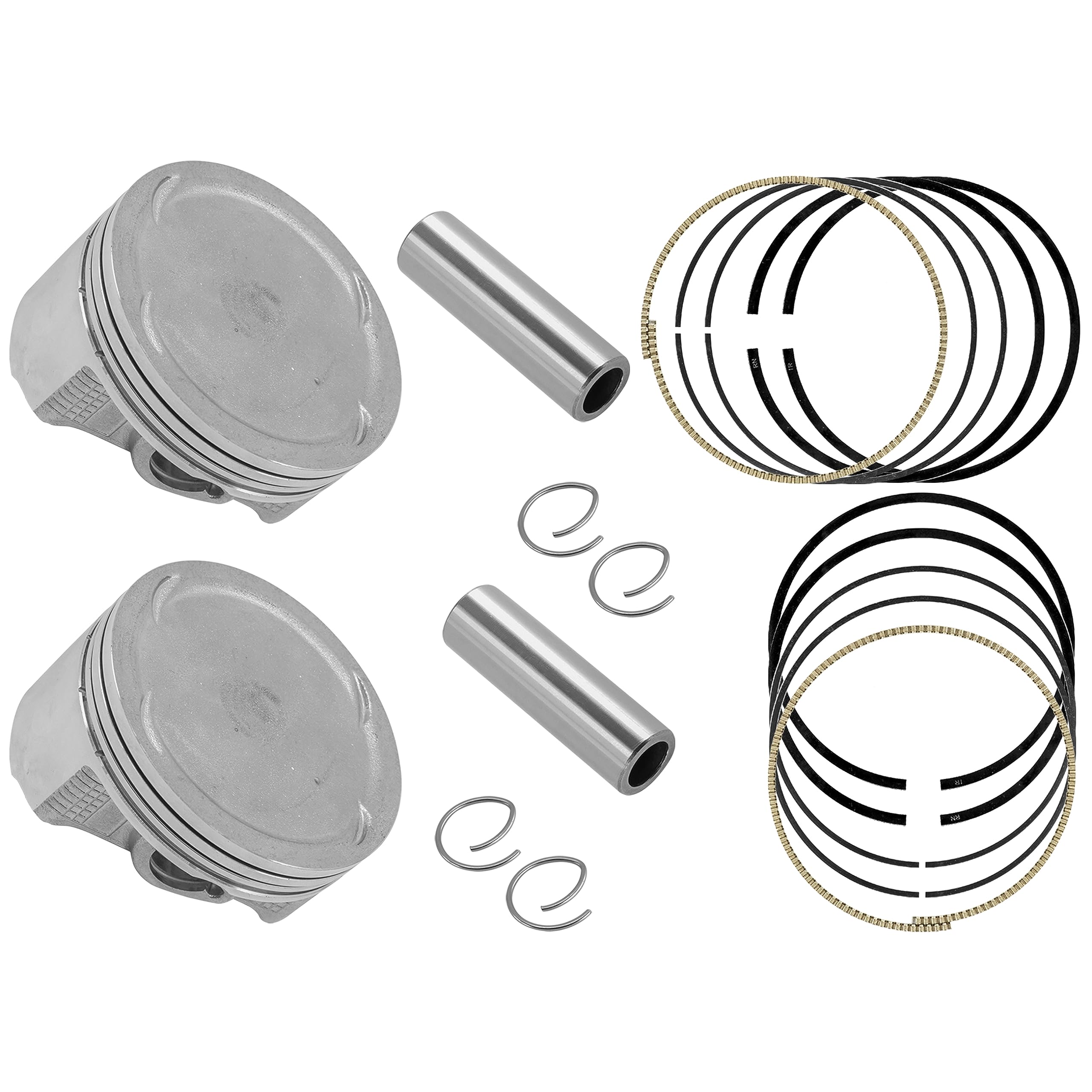 プリン Amazon.com: Caltric Piston and Piston Ring Kit Compatible with