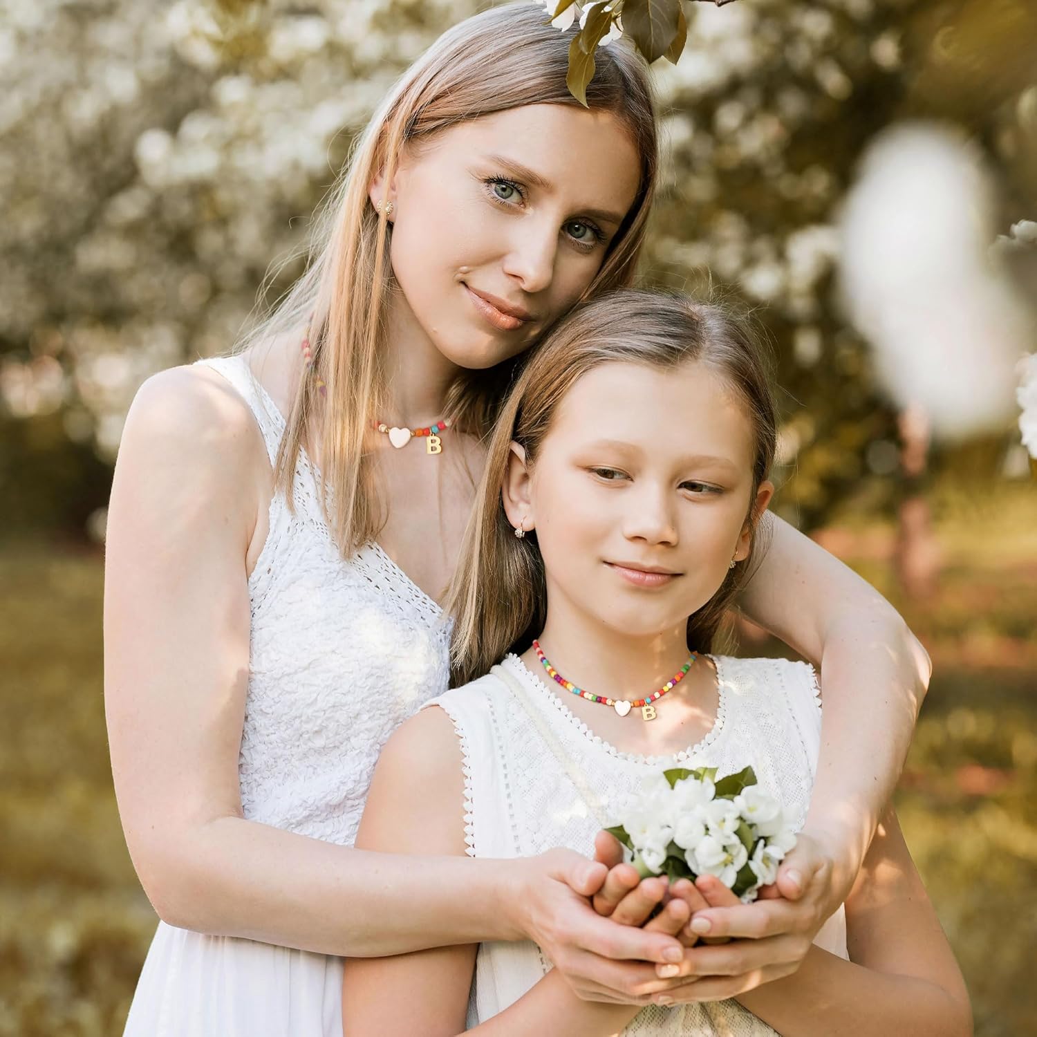 Colorful Beaded Initial Necklace for Girls - Trendy Handmade Choker Necklace with Stainless Steel Letter Charm and Heart Pendant, Bohemian Initial Necklace Jewelry Gift for Women and Teen Girls - Image 5