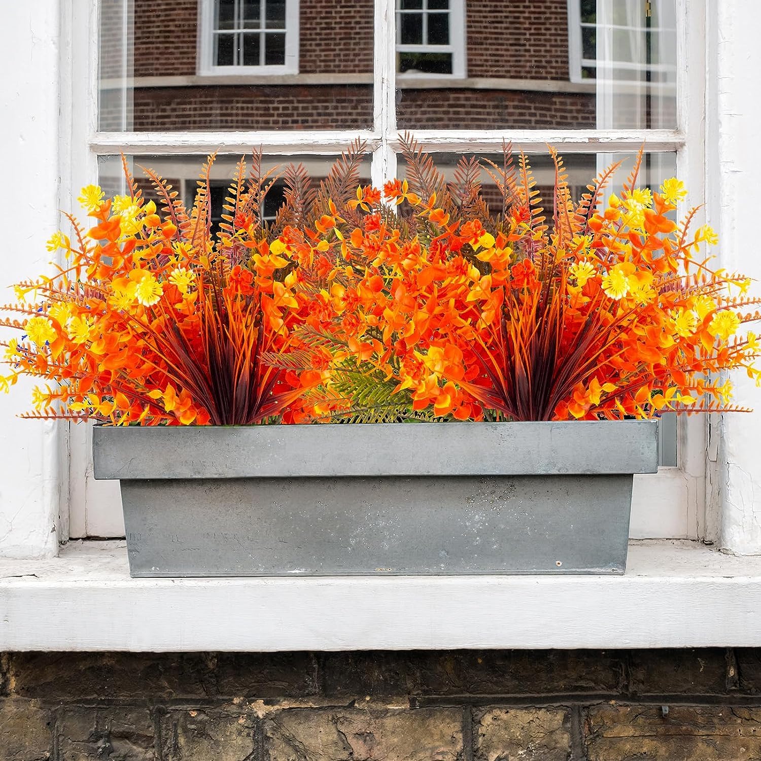 7 Mazzi Di Fiori Artificiali Per Esterno – Non Sbiadiscono, Perfetti Per Giardino, Portico E Finestre!