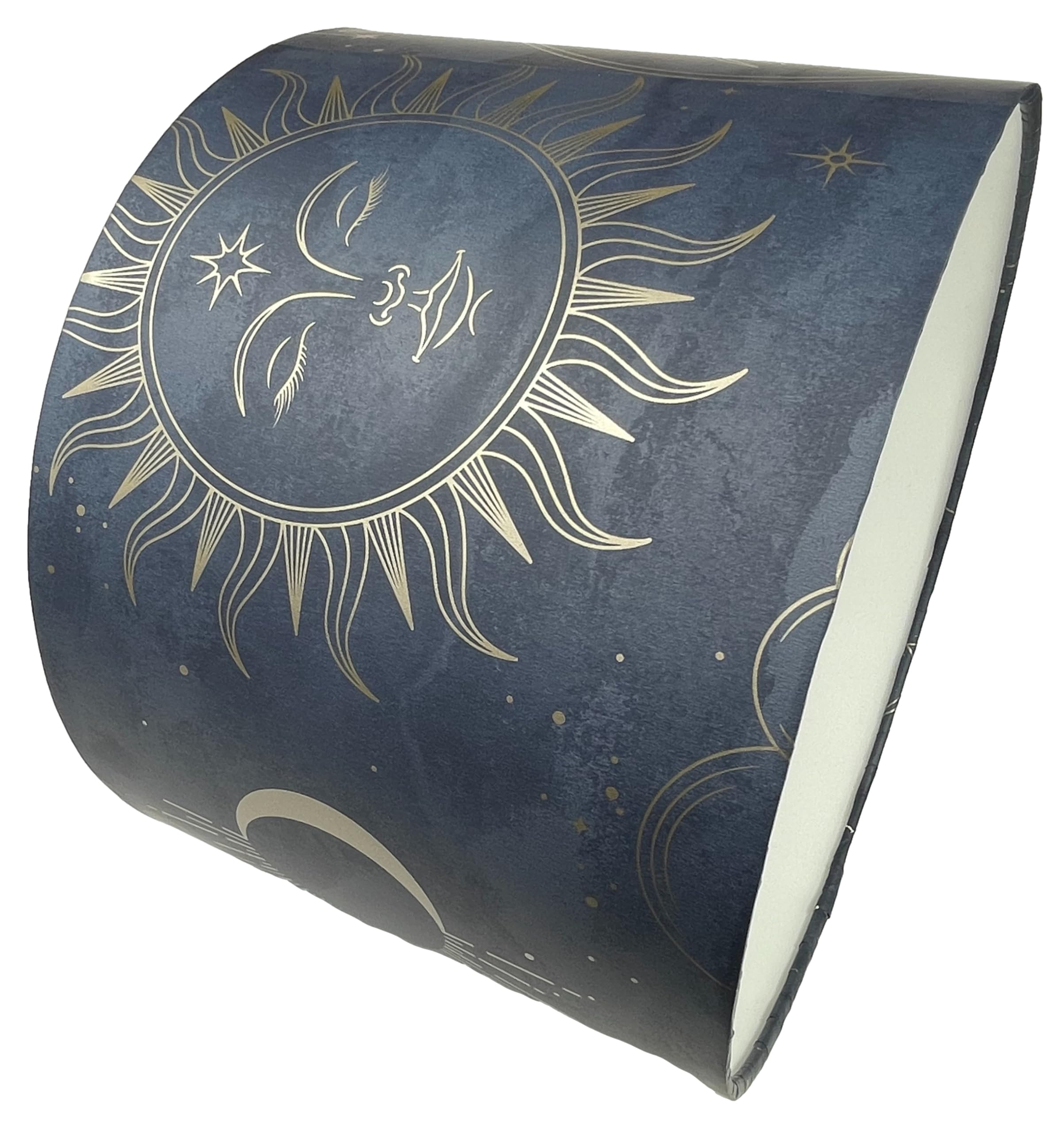 Celestial Lampshade – Sun, Moon & Stars Design in Navy Blue or Cream for Ceiling & Table Lamps – Kids Bedroom & Nursery Decor