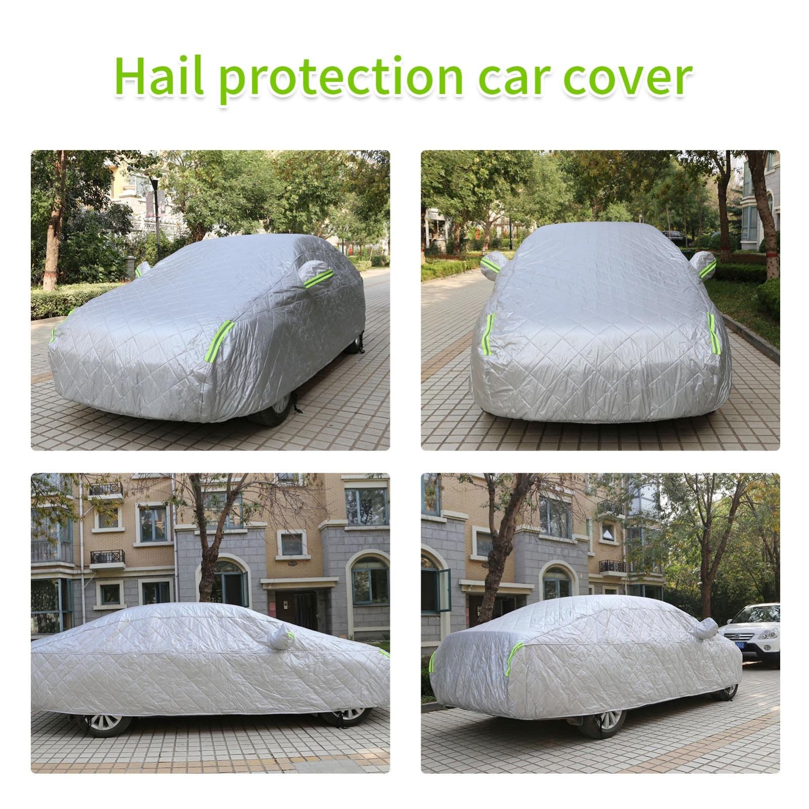 Anti-grêle Bache Voiture Exterieur pour BYD Seal 7 2024-2025,Housse Protection Étanche Bâche Coton Épais Imperméable Respirant-Argent