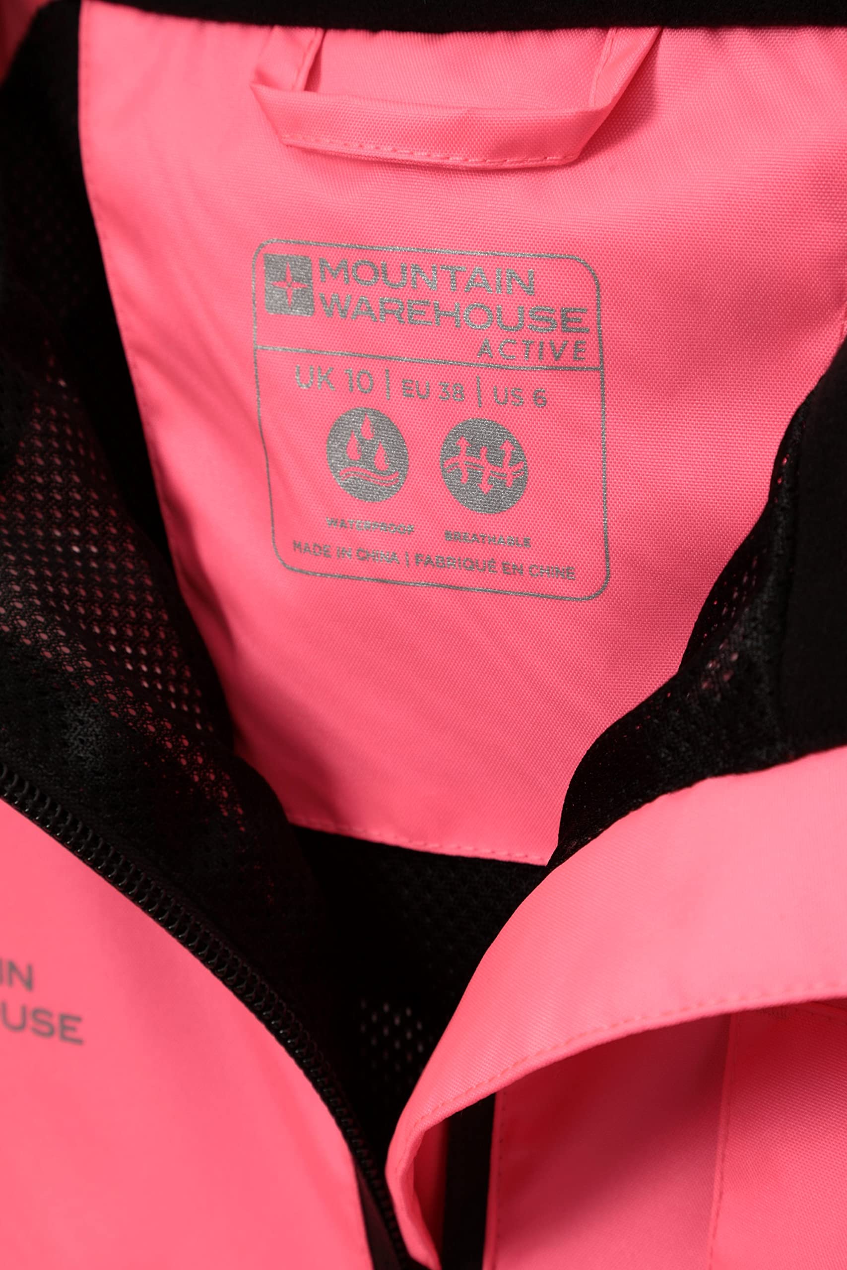 Mountain Warehouse Veste Imperméable Adrenaline Femme - Veste Respirante, Coutures Imperméables, Veste Pluie Réfléchissante - Cyclisme, Printemps été