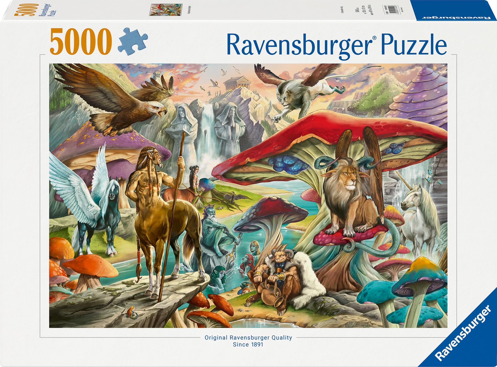 Ravensburger Puzzle 12001421 - Pilze & Mythen - großes 5000 Teile Puzzle mit fantastischen Fabelwesen, für Fantasy-Fans und Puzzle-Profis ab 14 Jahren