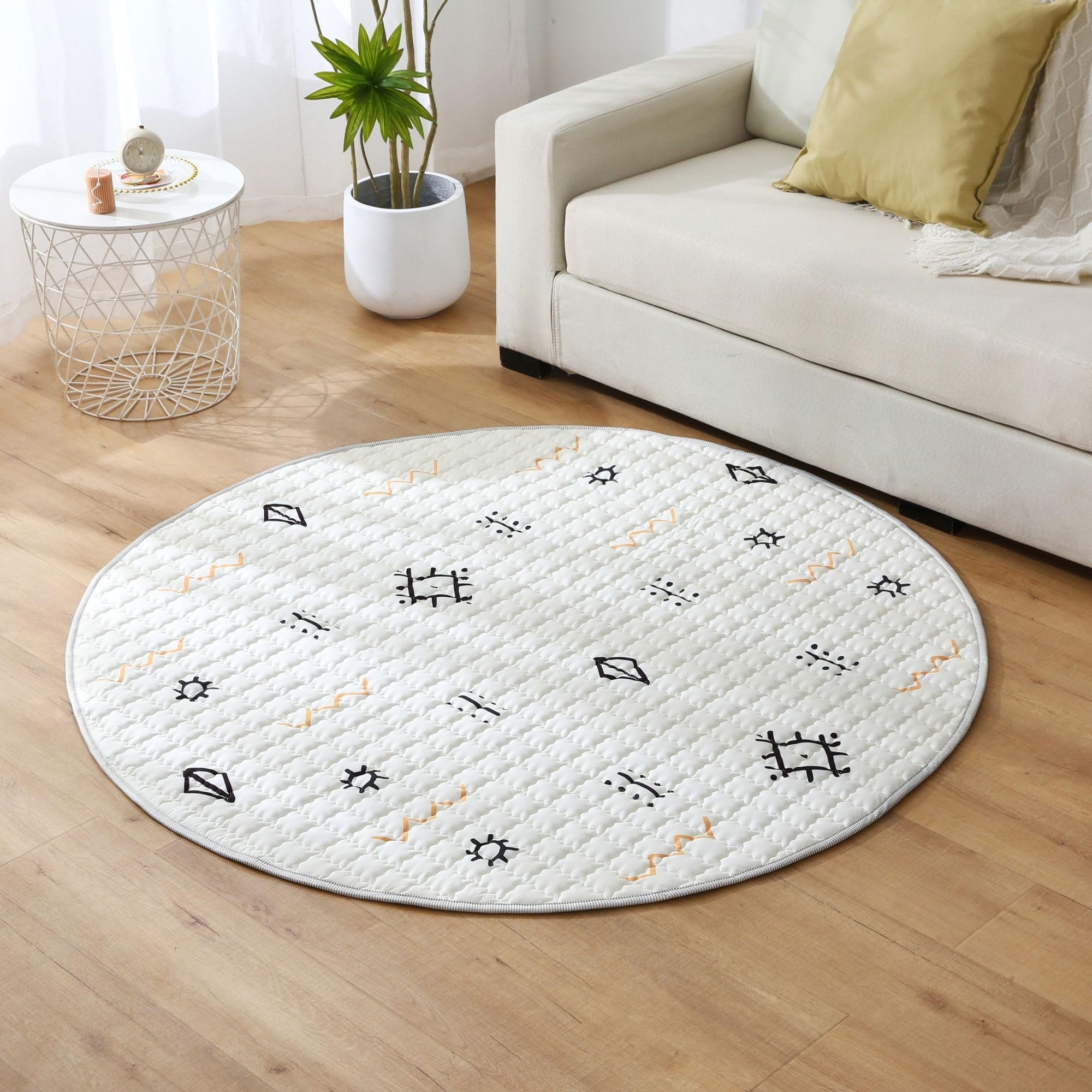 Hakuna Matte Acapulco pikowana kołdra do raczkowania dla niemowląt, 150 cm, bardzo gruba 1,5 cm, miękka mata do raczkowania dla niemowląt – mata do zabawy dla niemowląt z antypoślizgowym spodem do