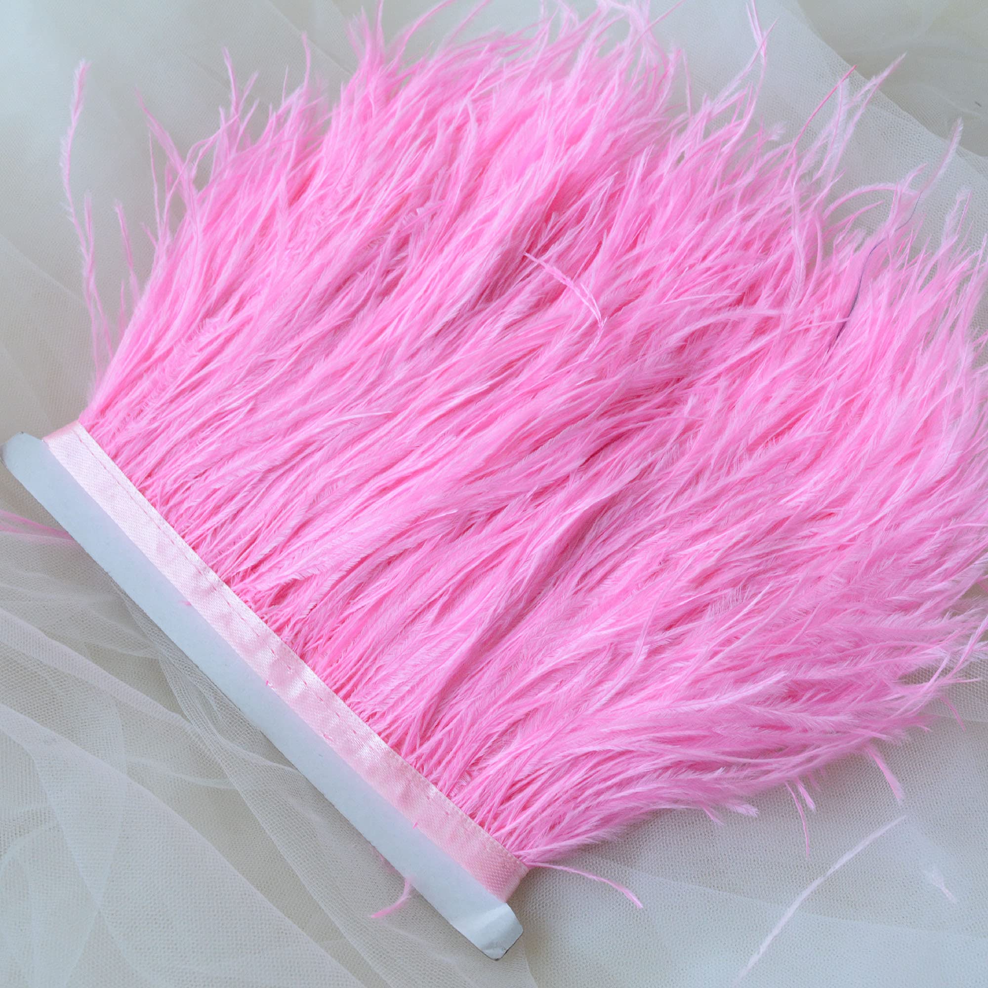 36 Colours Ostrich Feather Fringe Trim Fluffy Ostrich Plumes for Millinery Fascinator Craft Dress Making Pack of 1 Meter - Image 2