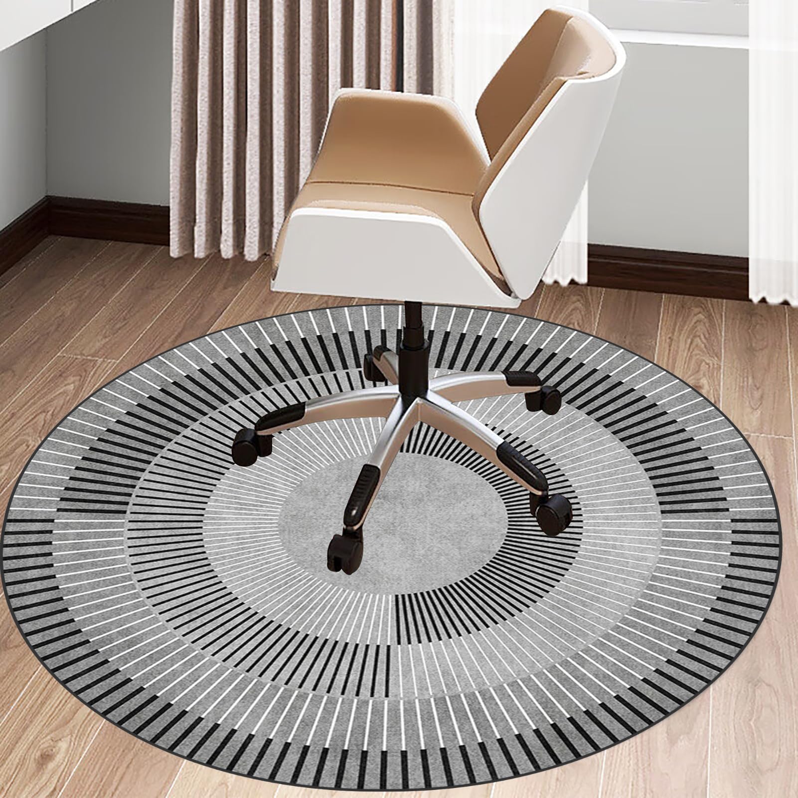 KQIEJUY Floor Protection Mat for Hard Floor, Non-slip Round Gaming Chair Mat, 27.56" (70 cm), Suitable for Carpet, Wooden, Tile & More