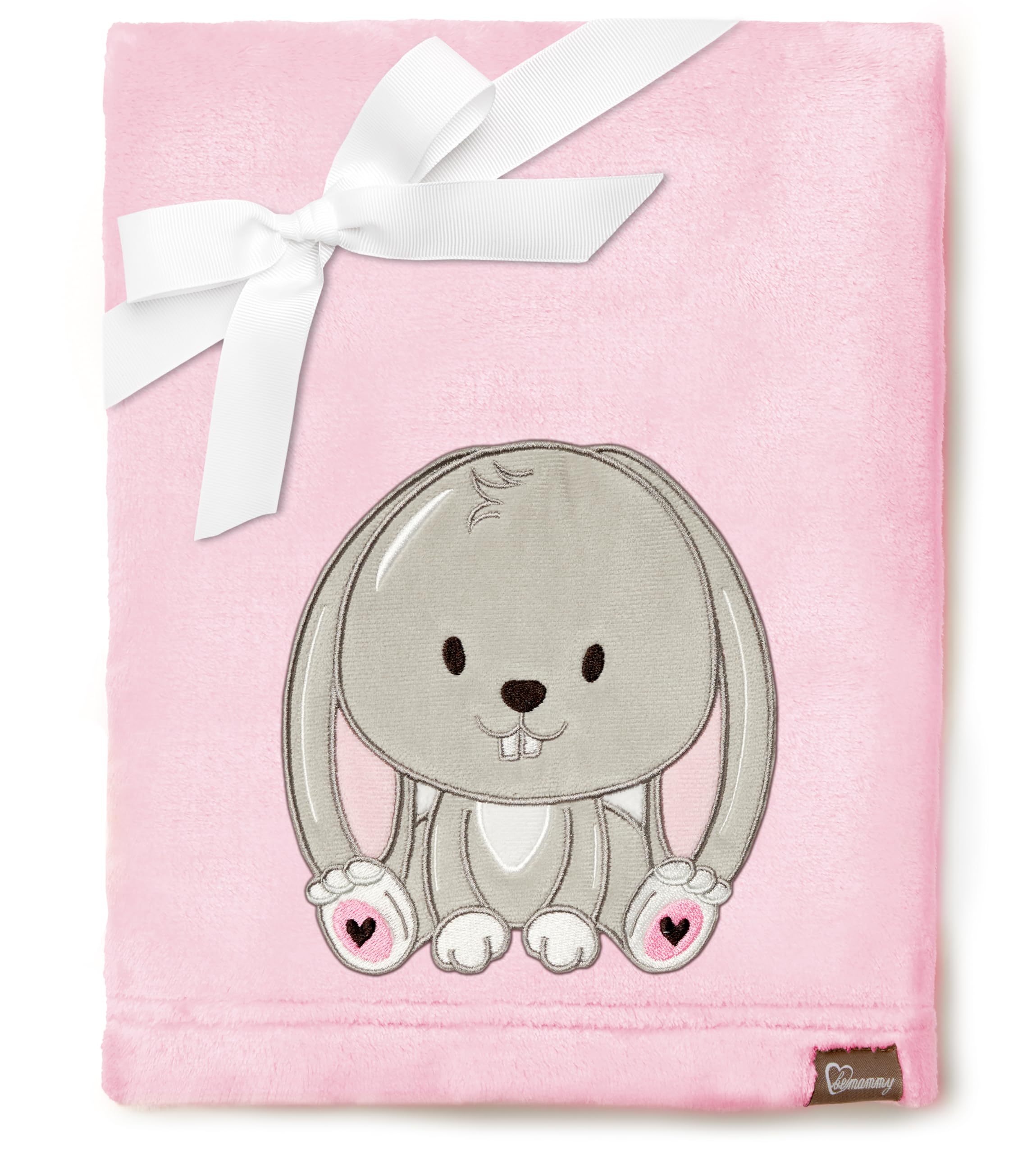 Be Mammy Warme Kuscheldecke Babydecke Blanket Baby Geschenk BE20-168 (Puderrosa - Kaninchen)