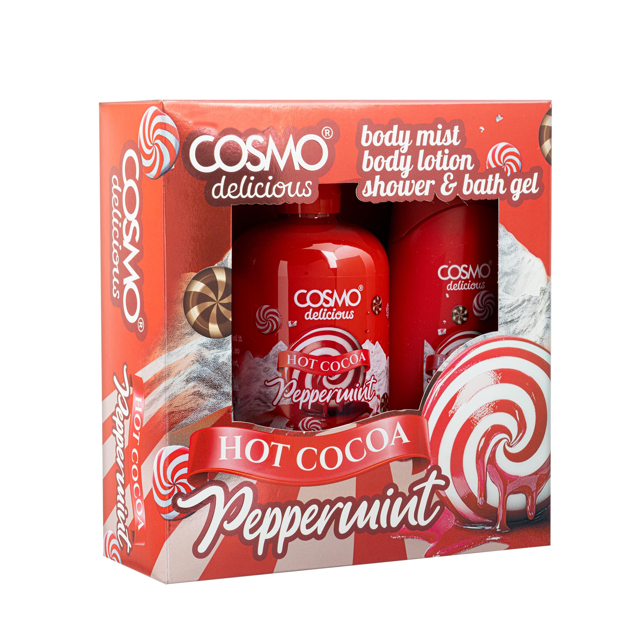Cosmo Skin Care Delicious Peppermint 3 Pieces Combo Set – Shower Gel - 350ml | Body Lotion - 200ml | Fragrance Mist - 150ml | Hydrated and Delightfully Scented Skin | Body Care Set-image-19