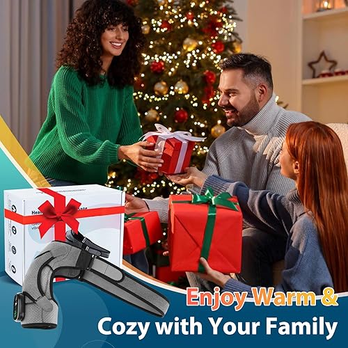 Miniatura 7 de Almohadilla térmica de hombro portátil inalámbrica y masajeador, envoltura de hombro con vibración de calefacción, soporte de hombro para aliviar el