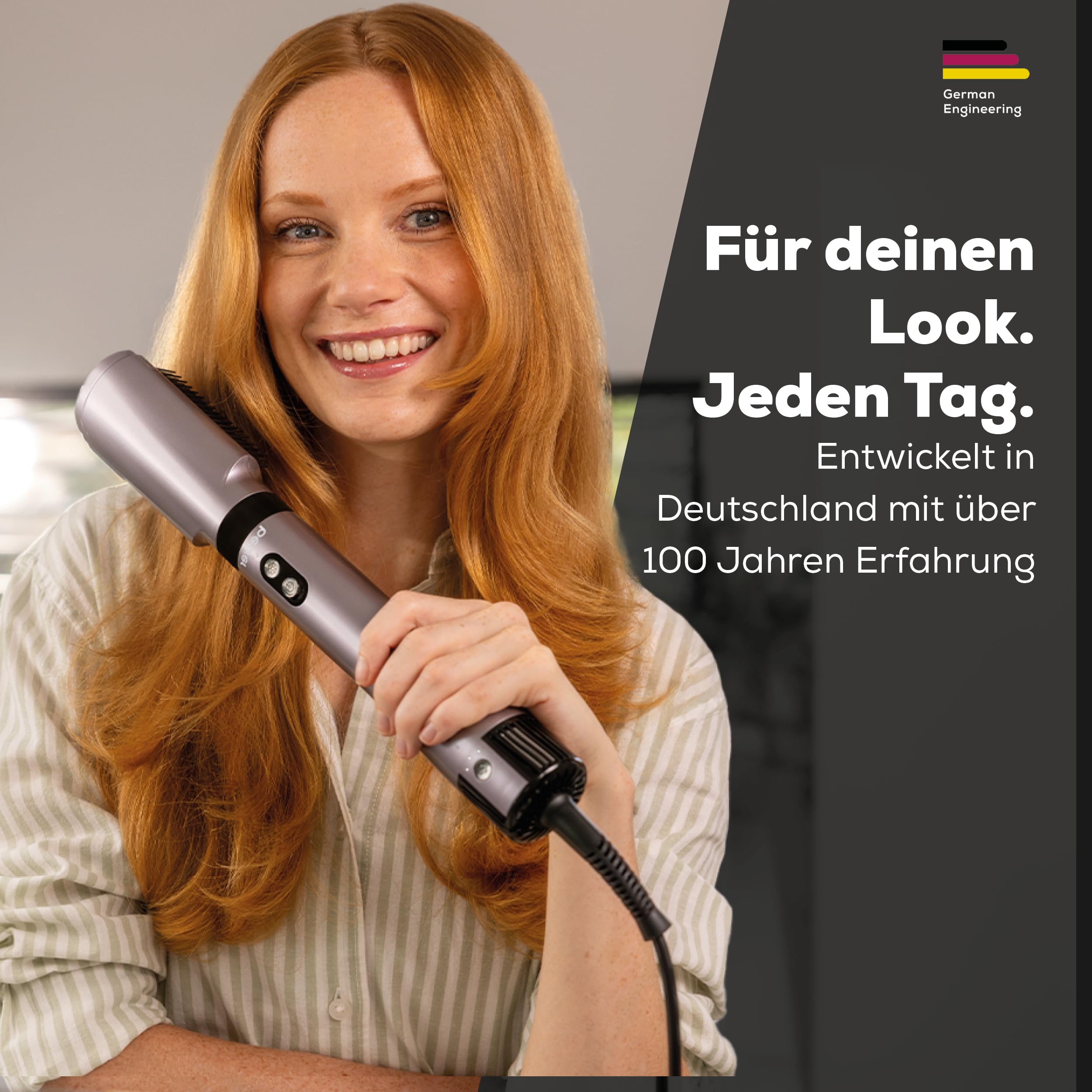 Beurer Airstyler 5-in-1 Iconic Pro, Multifunktionaler Haarstyler für Locken, Glätten & Blowout, 5 Aufsätze