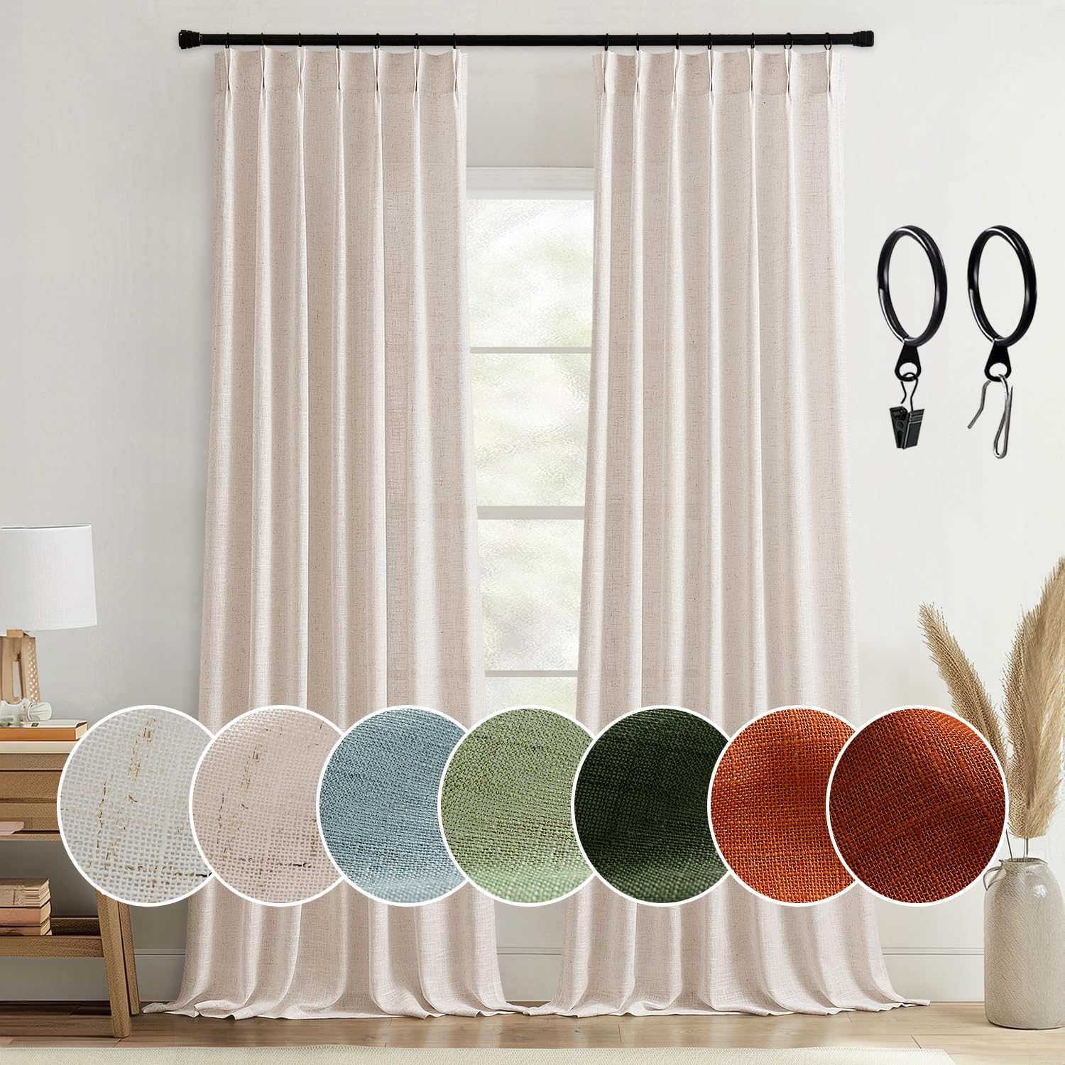 MIULEE  Linen Curtains 