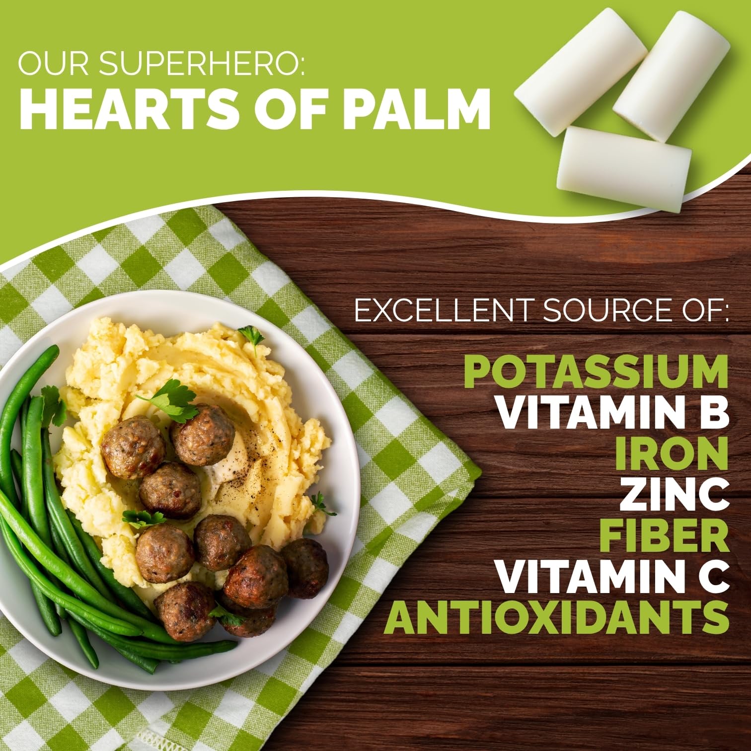 Palmini Butter & Herb Mashed |Low Carb, Low Calorie Hearts of Palm Mashed|8g of Net Carbs, 70 Calories Per Serving | As Seen on Shark Tank | Ready-to-Eat | (8 Ounces Pouch (Pack of 6)