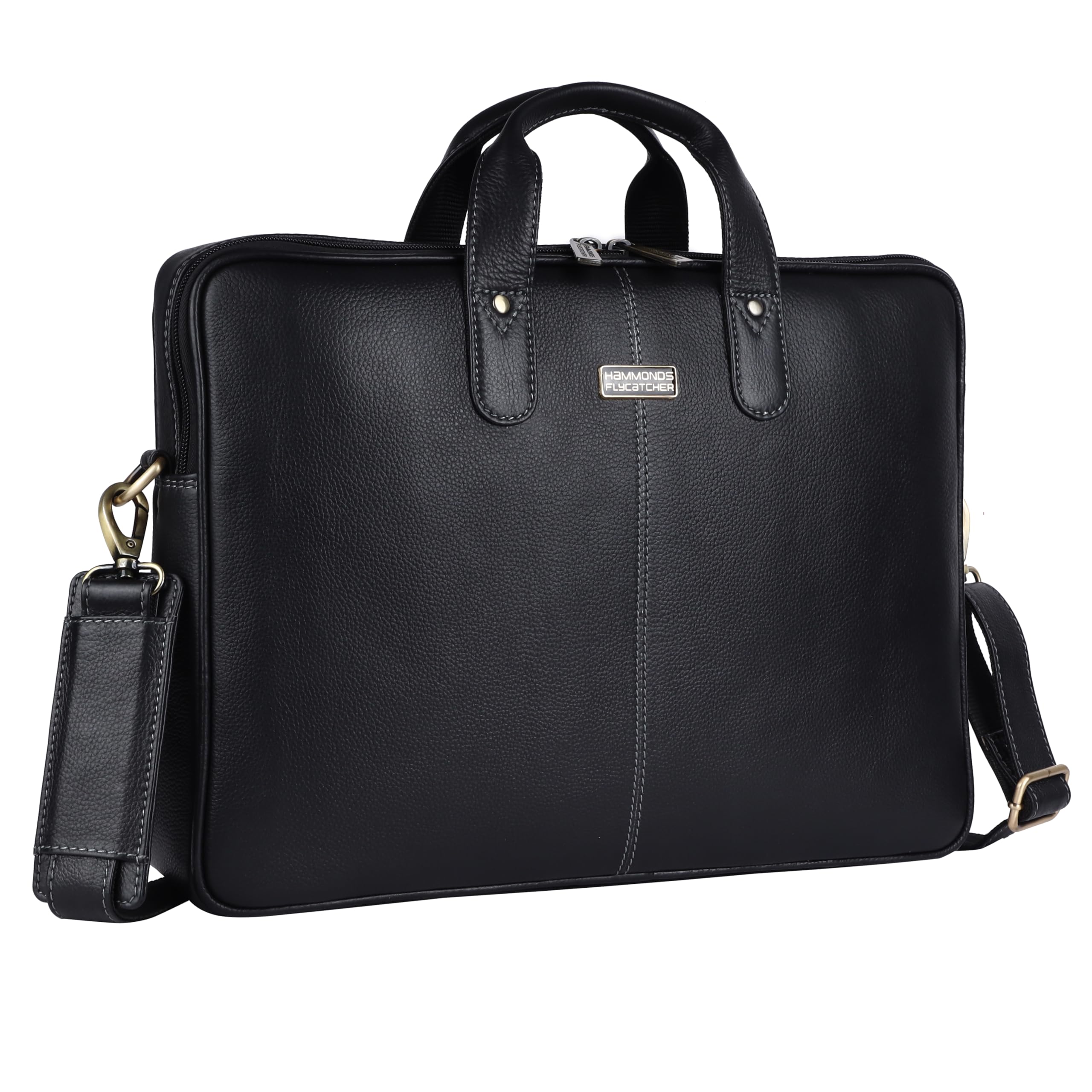 Original Bombay Brown Leather 15.6 inch Messenger Bag|Padded Laptop Compartment|Office Bag (L=40,B=8,H=30 cm) LB106