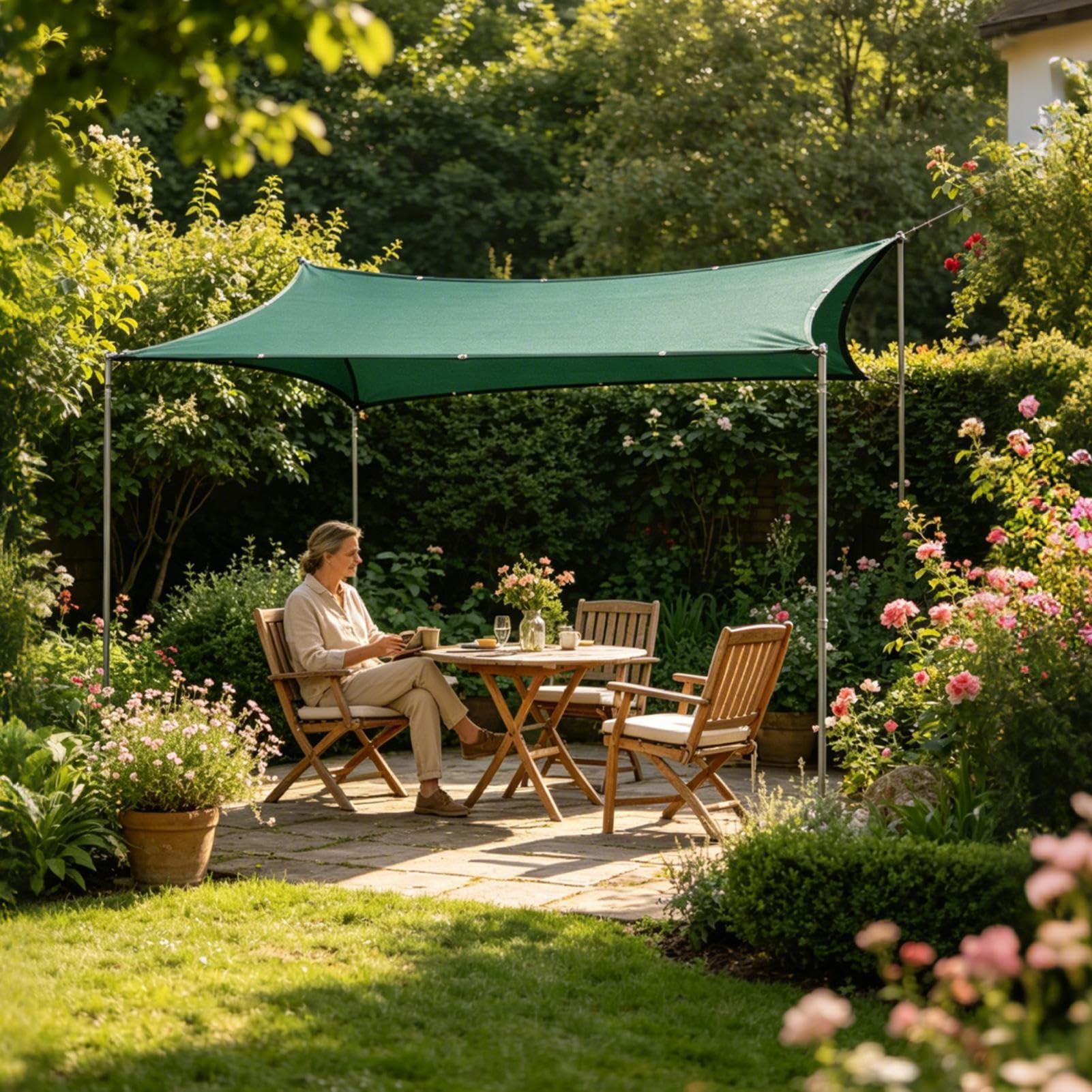 Malla de Sombreo para Plantas Malla Transpirable con Protección UV y Ojales | Sombra Plantas Jardín Para Patios Exteriores, Jardines, Balcones, Parterres, Invernaderos, Gallineros y Casetas para P