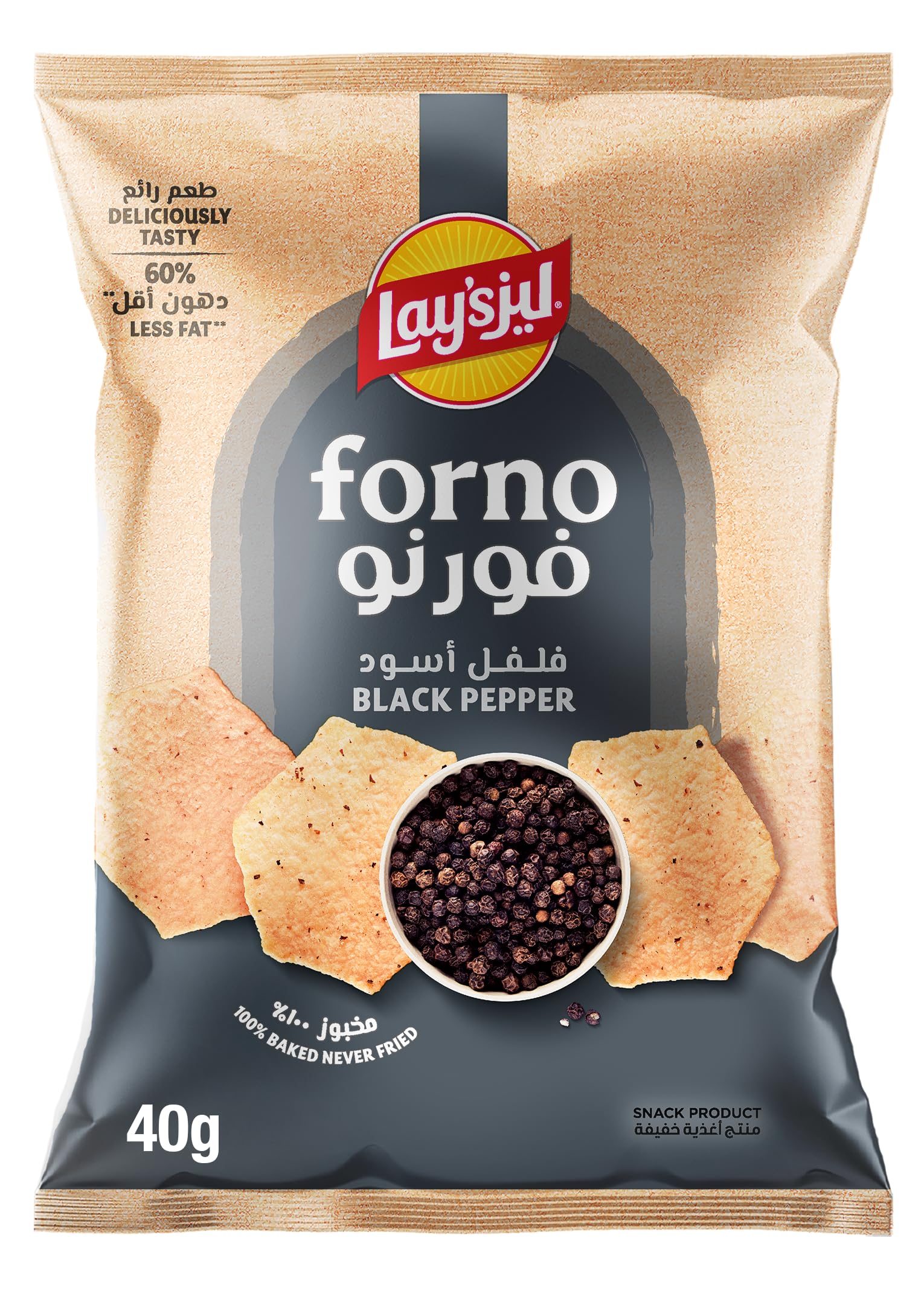 Lay’s Forno Cheese Baked Potato Chips Oven-Baked Snack with Rich & Creamy Cheese Flavor, 40 grams