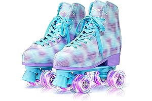 Glow & Roll: The Illuminated Double-Row Skates for Women