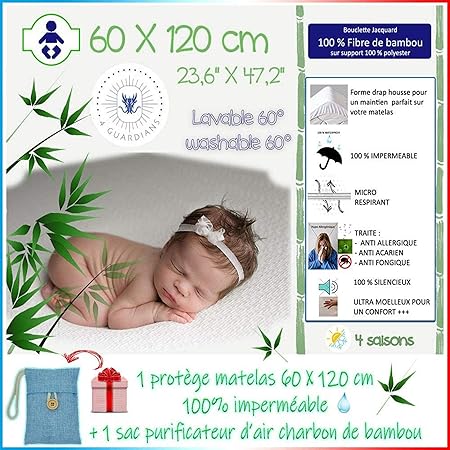 4 Guardians Protege Matelas Alese Impermeable Bebe 60x1 Cm Housse Anti Acarien Couvre Matelas Fibre 100 Bambou 1 Sac De Charbon De Bambou Destructeur D Odeur Couches Offert Amazon Fr Cuisine Maison 4 Guardians Protege Matelas Alese Impermeable Bebe 60x1 Cm Housse Anti Acarien Couvre Matelas Fibre 100 Bambou 1 Sac De Charbon De Bambou Destructeur D Odeur Couches Offert Amazon Fr Cuisine Maison