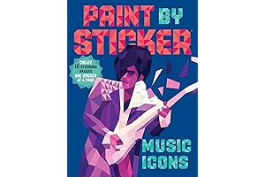 Paint by Sticker Books for Adults: Paint by Sticker: Music Icons