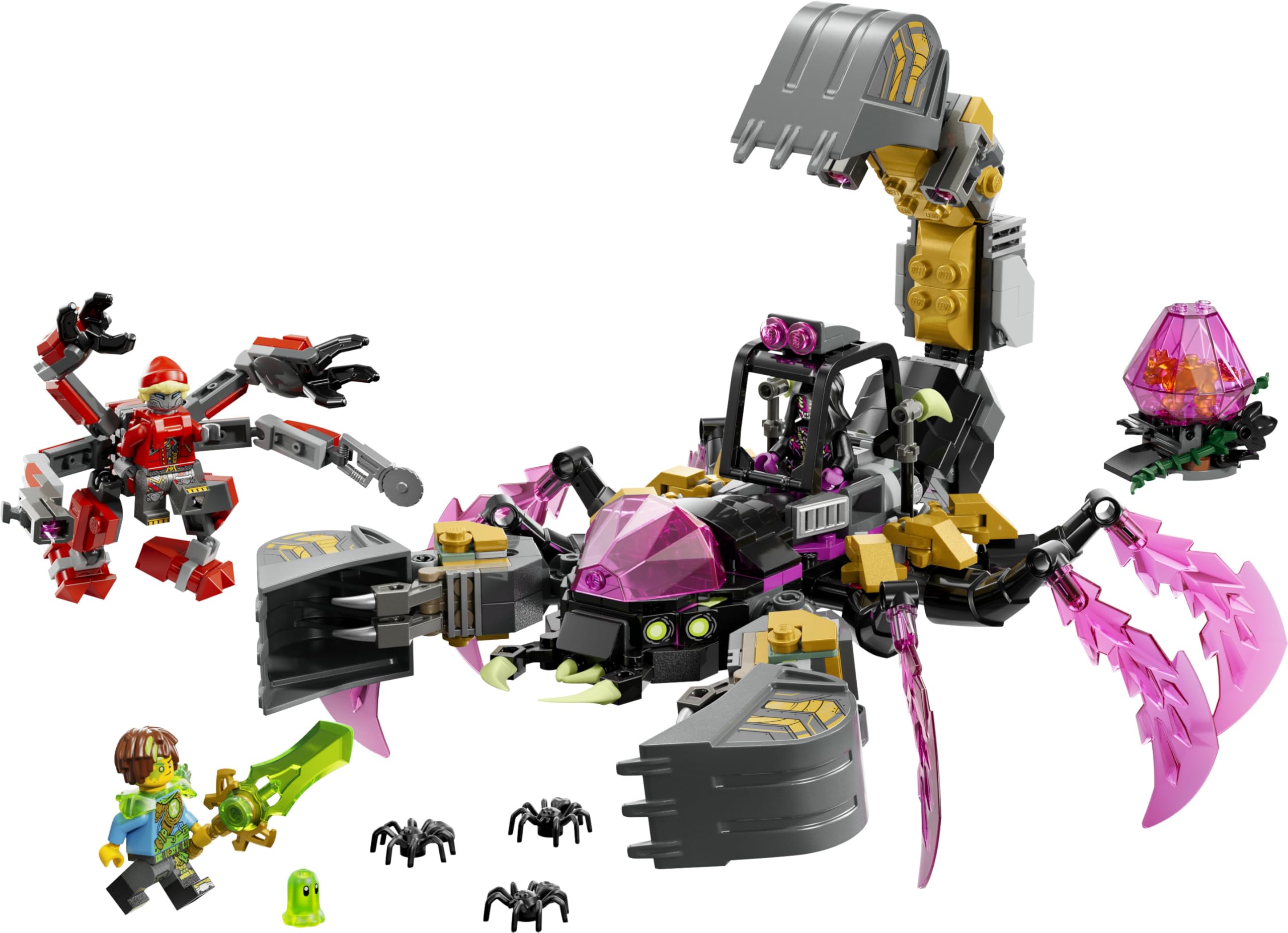 LEGO DREAMZzz 2en1 Excavadora Escorpión de Pesadilla de Juguete - Transformable en Figura de Avispa, 3 Minifiguras y Criatura del Tesoro Naranja Coleccionable - Regalo para Niños de 7+ Años - 71513