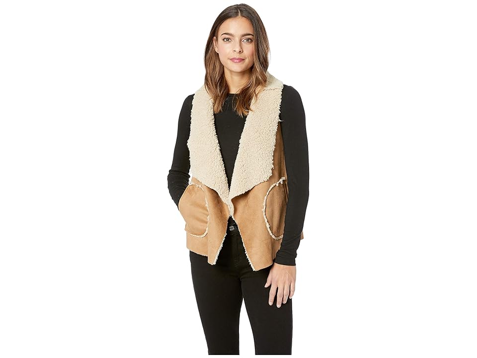 

BB Dakota Easily Suede Reversible Vest (Whiskey) Women's Vest, Brown
