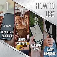 Vista 5 de SABRE Spray de pimienta inteligente Bluetooth para autodefensa con seguimiento GPS en vivo, alertas de texto y llamadas telefónicas en emergencias