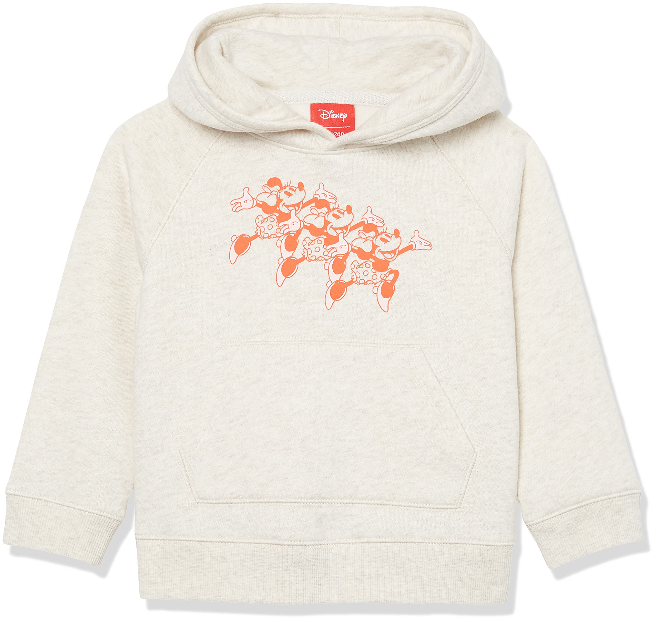 Amazon Essentials Disney | Marvel | Star Wars | Frozen | Princess Toddler Girls' Fleece Pullover Hoodie Sweatshirt, Minnie Joy, 4T