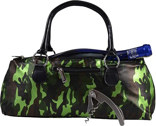 Miniatura 2 de Bolsa de mano de vino (aislamiento térmico) Bolsa de transporte para mujer  Sostiene botellas rojas y blancas de 25.4 fl oz  Moda de moda  Incluye