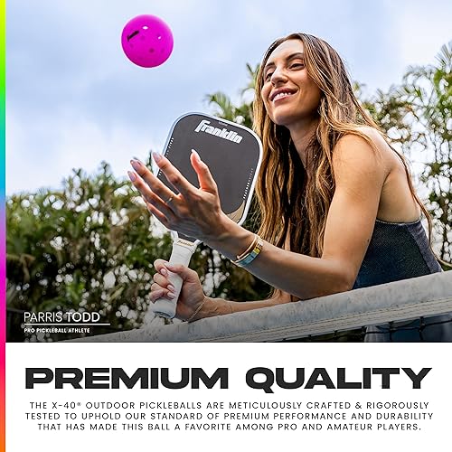 Miniatura 4 de Franklin Sports Pelotas de pickleball para exteriores X-40  Bola oficial de Estados Unidos Pickleball, Tour APP + US Open  Tamaño reglamentario