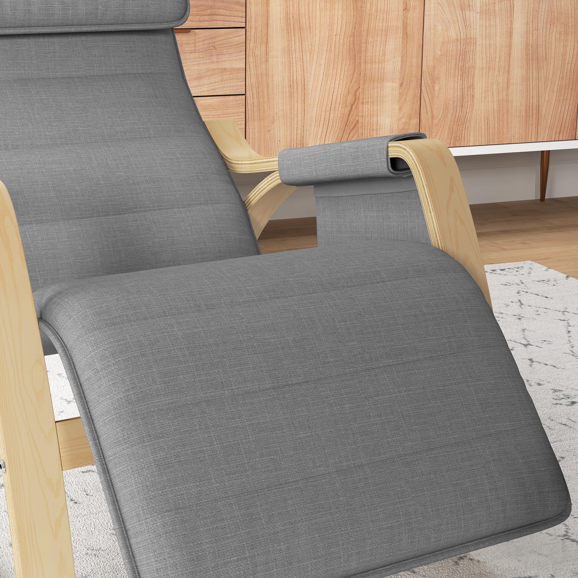 HOMCOM - Sillón basculante de Lactancia (67 x 110 x 91 cm), Color Gris