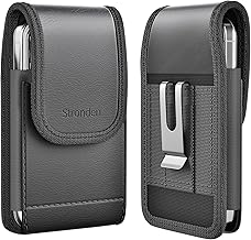 Holster for iPhone 17 Air, 17 Pro, 17, 16e, 16, 16 Pro, 15, 15 Pro, 14, 14 Pro, 13, 13 Pro - Leather Holster Case with Belt Clip, Pouch with Magnetic Closure (Fits Slim/Thin Case Only)