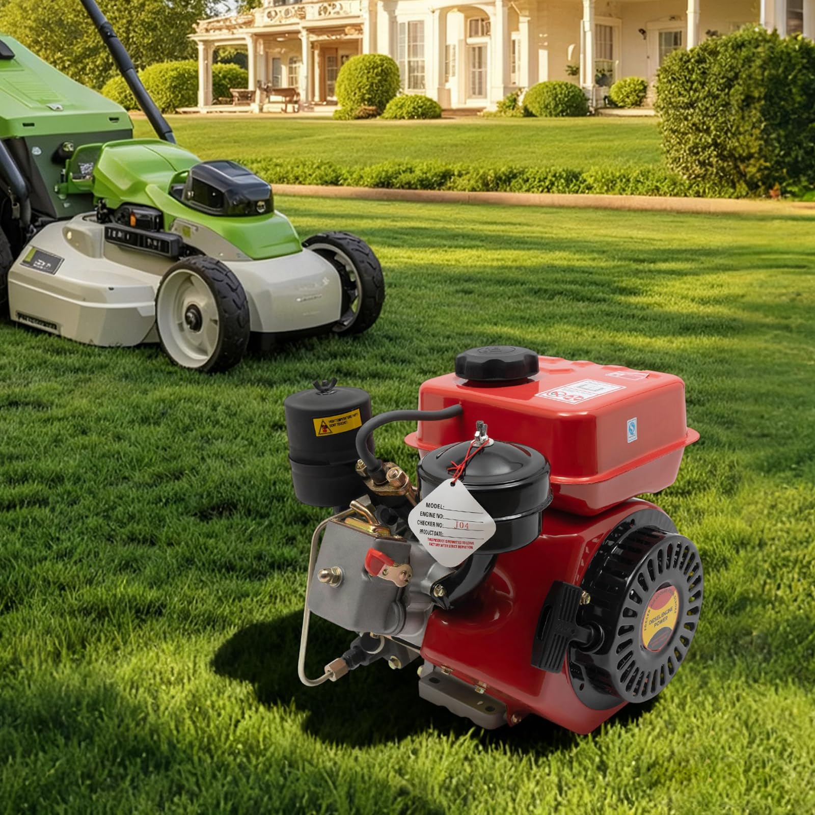 Moteur diesel monocylindre 4 temps 2,2 kW 3800 tr/min Réservoir 3,5 l Rouge