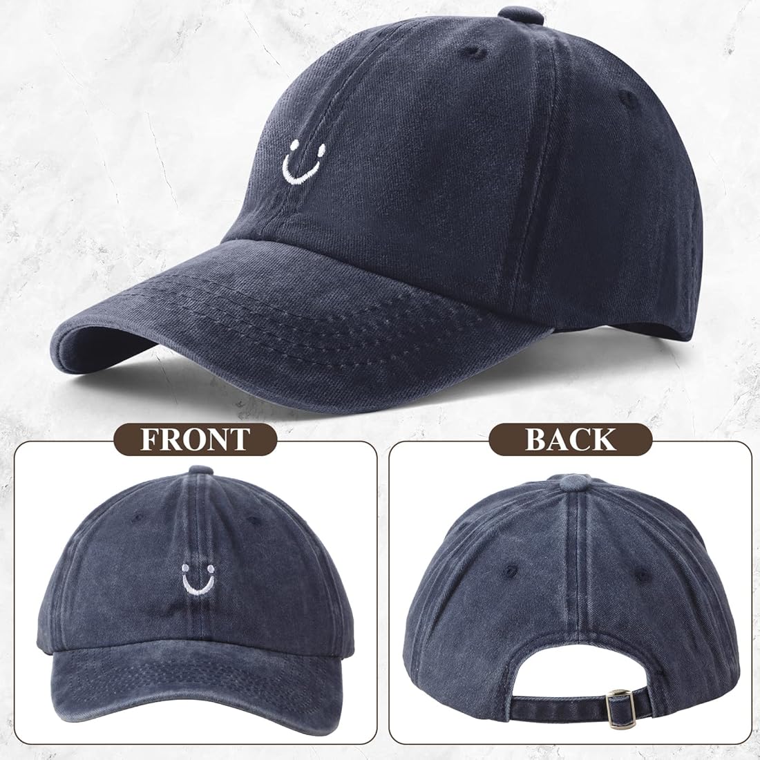 Buy 5 Pieces Unisex Cotton Vintage Baseball Cap Low Profile