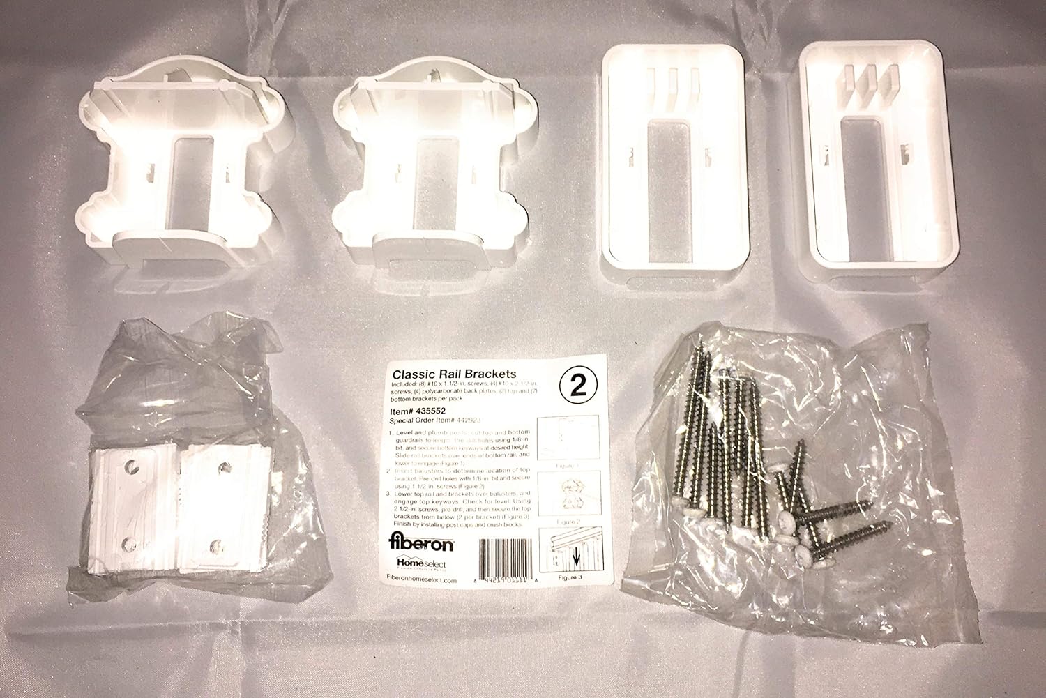 Fiberon Homeselect Classic Rail Brackets Item 435552