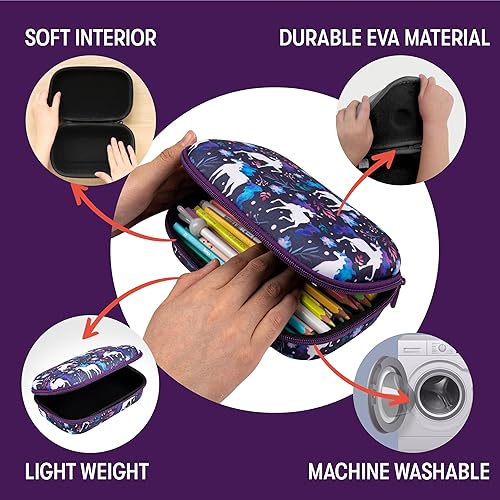 Miniatura 10 de Estuche Zipit Pixel para lápices, bolsa de aseo para cosméticos y maquillaje