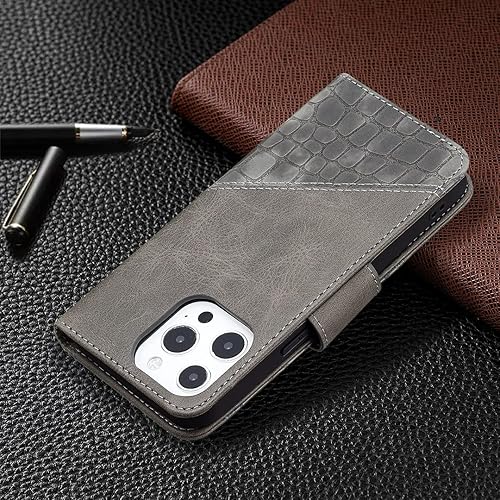 Miniatura 8 de Wallet Folio Case for XIAOMI REDMI K40, Premium PU Leather Slim Fit Cover for REDMI K40, 3 Card Slots, Steady Strong, Gray