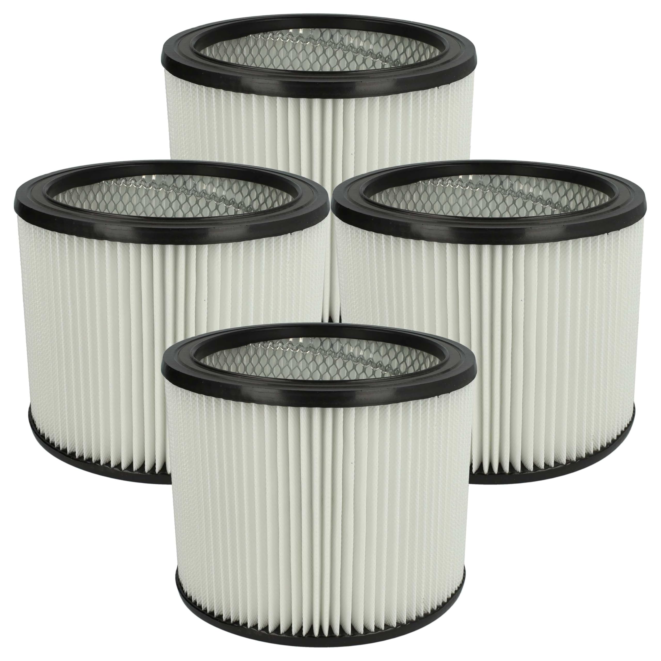 vhbw 4x filtro a pieghe piatte compatibile con Arebos aspiratore industriale 1600W aspiratore - nero/bianco
