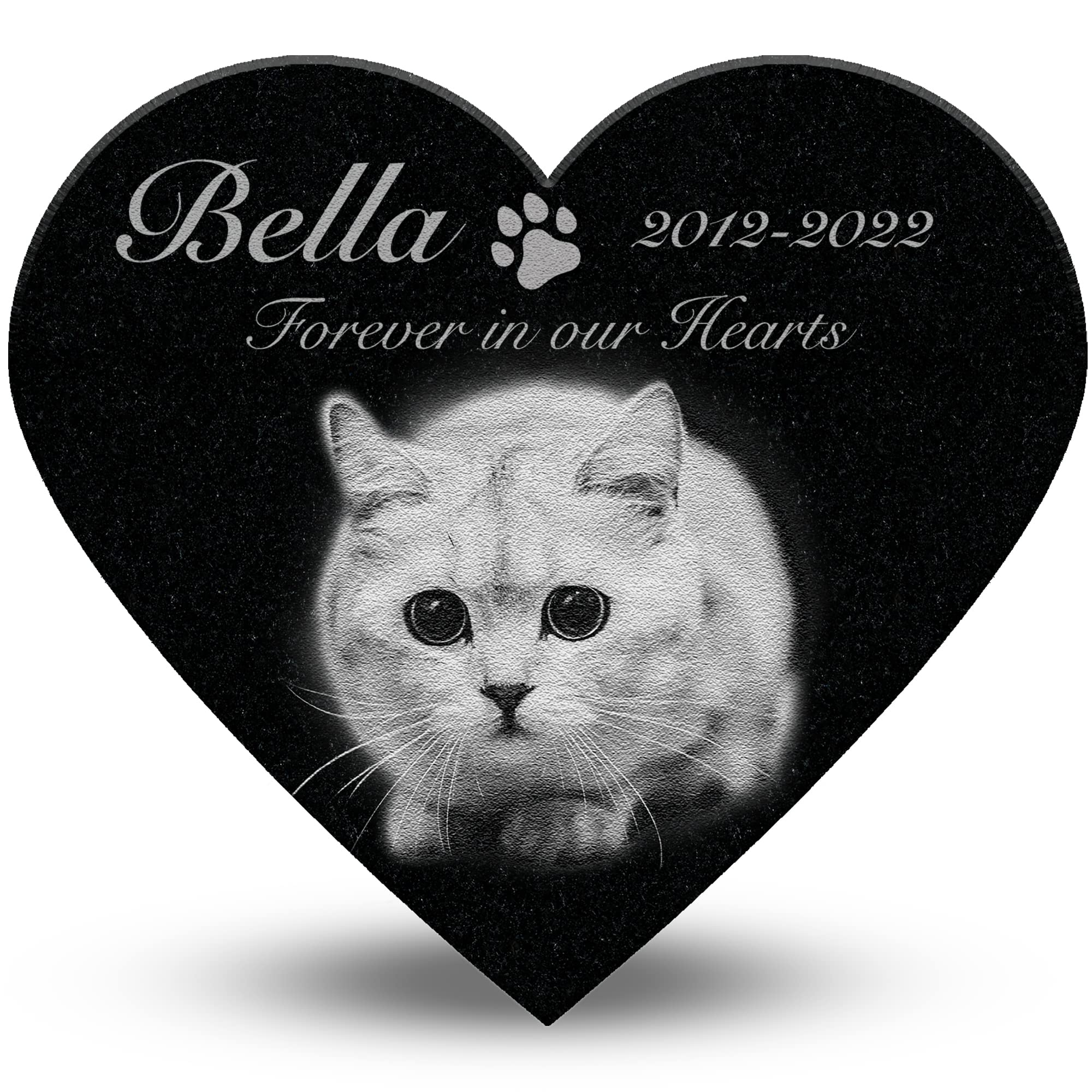 Buy Heart Shaped Granite Memorial Plaques Personalised Photo Plaques
