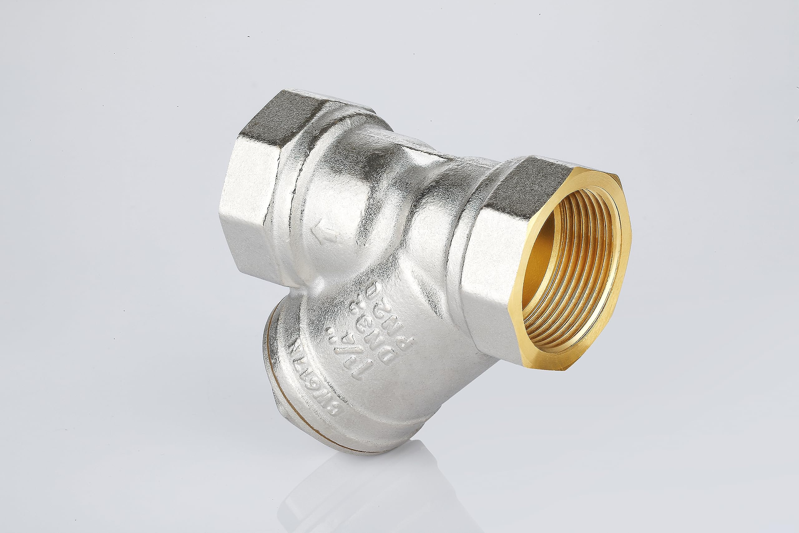 Parafango Y con filtro in acciaio inox 1/2"