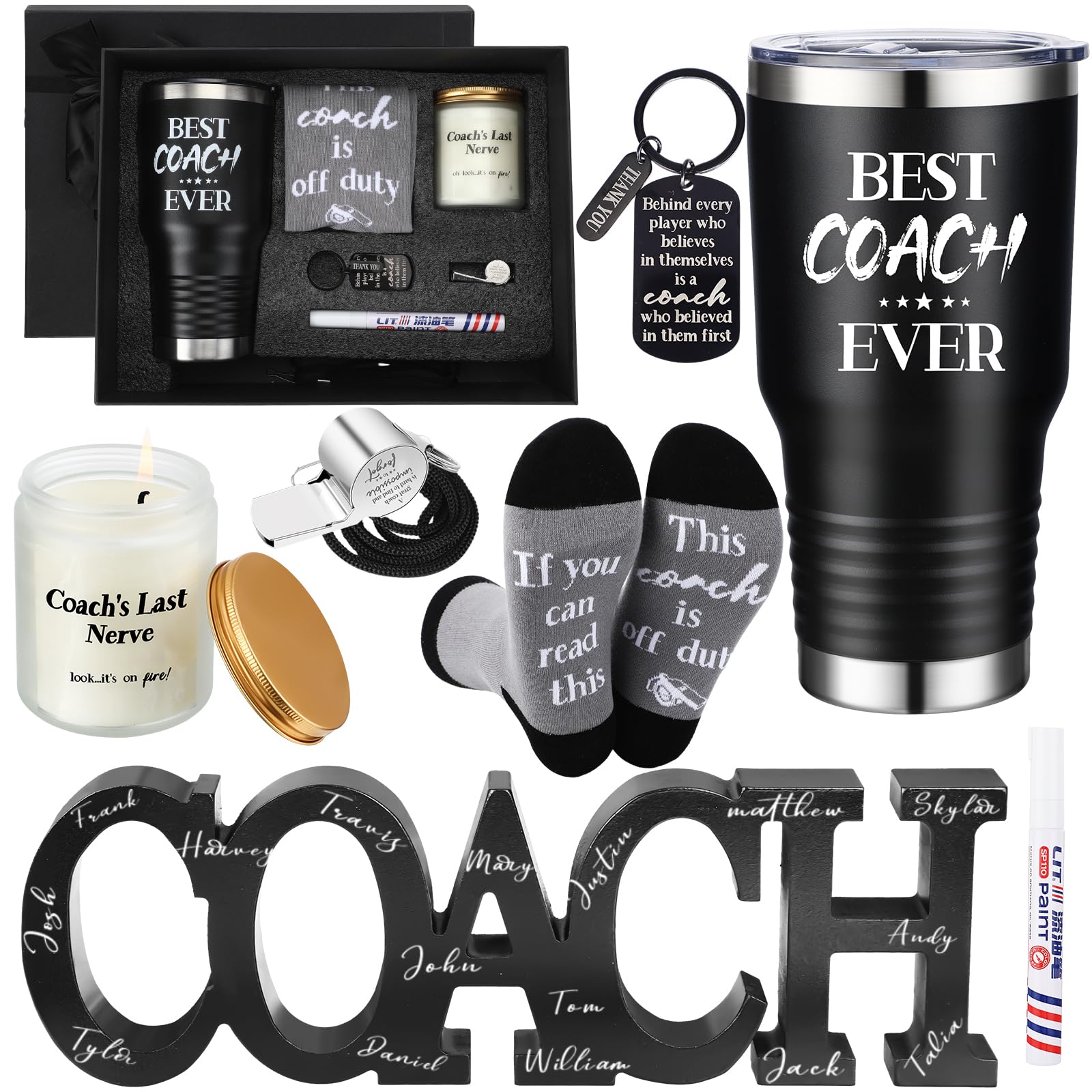 Amazon.com: SiliFine 8 Pcs Coach Gifts for Men, 30 Oz Coach Ever