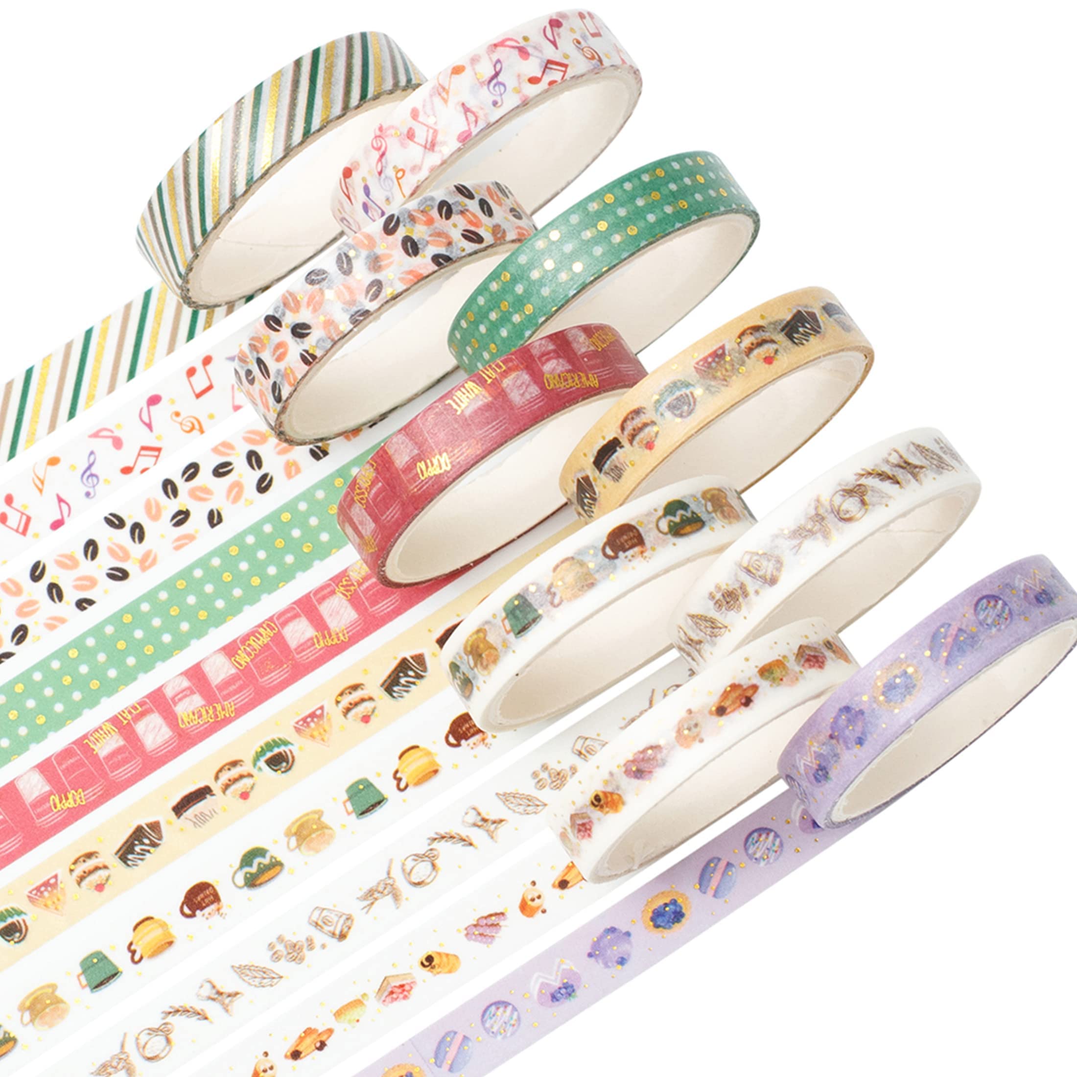 Set 18 Rotoli Washi Tape Vintage - Nastri Adesivi Decorativi Per Journaling, Scrapbooking E DIY - Foto 5