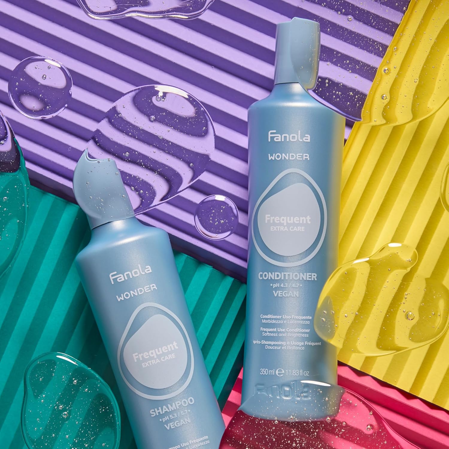 Fanola Wonder Frequent Hair Conditioner for Women & Men - Lightweight Daily Moisturizing Conditioner for Dry Hair - Conditions & Detangles for Softer & Brighter Strands (1000 ml) - Image 4