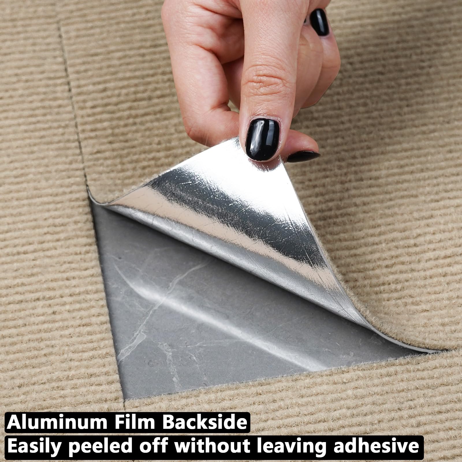 Piastrelle Moquette Autoadesive 30x30 Cm - Grigio Scuro - Morbide E Facili Da Installare - 20 Pezzi (1.8 Mq) - Foto 4